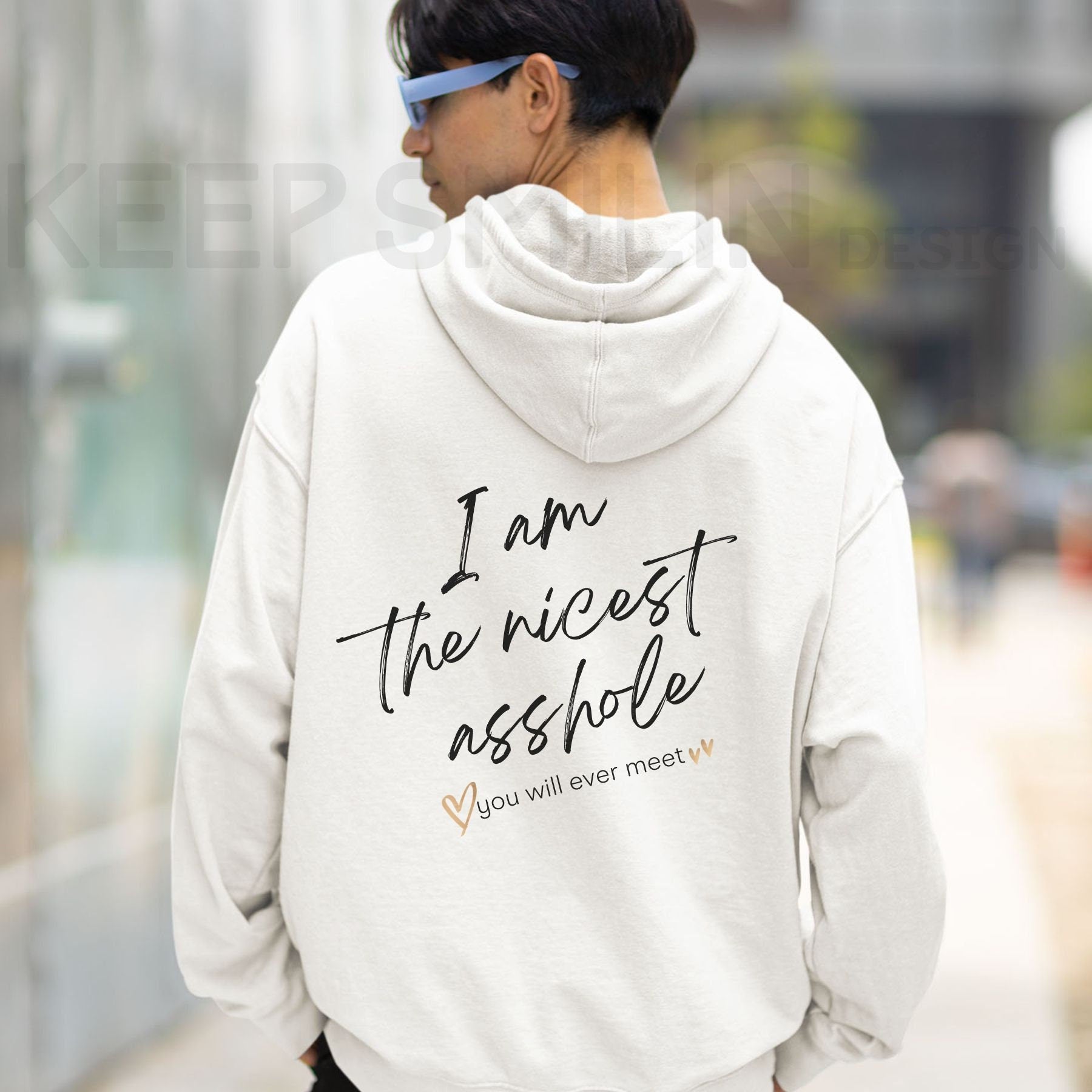 I am the nicest asshole you will ever meet. Delux Hooded Sweatshirt, Gift For Crabby Tantrum, Adult Humor Tee, Potty Mouth Shirt, Unisex