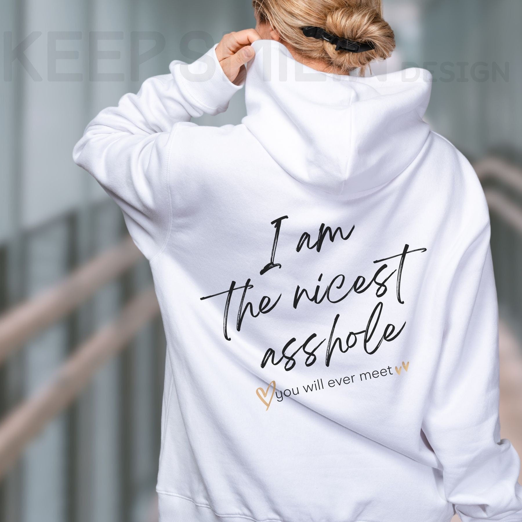 I am the nicest asshole you will ever meet. Delux Hooded Sweatshirt, Gift For Crabby Tantrum, Adult Humor Tee, Potty Mouth Shirt, Unisex