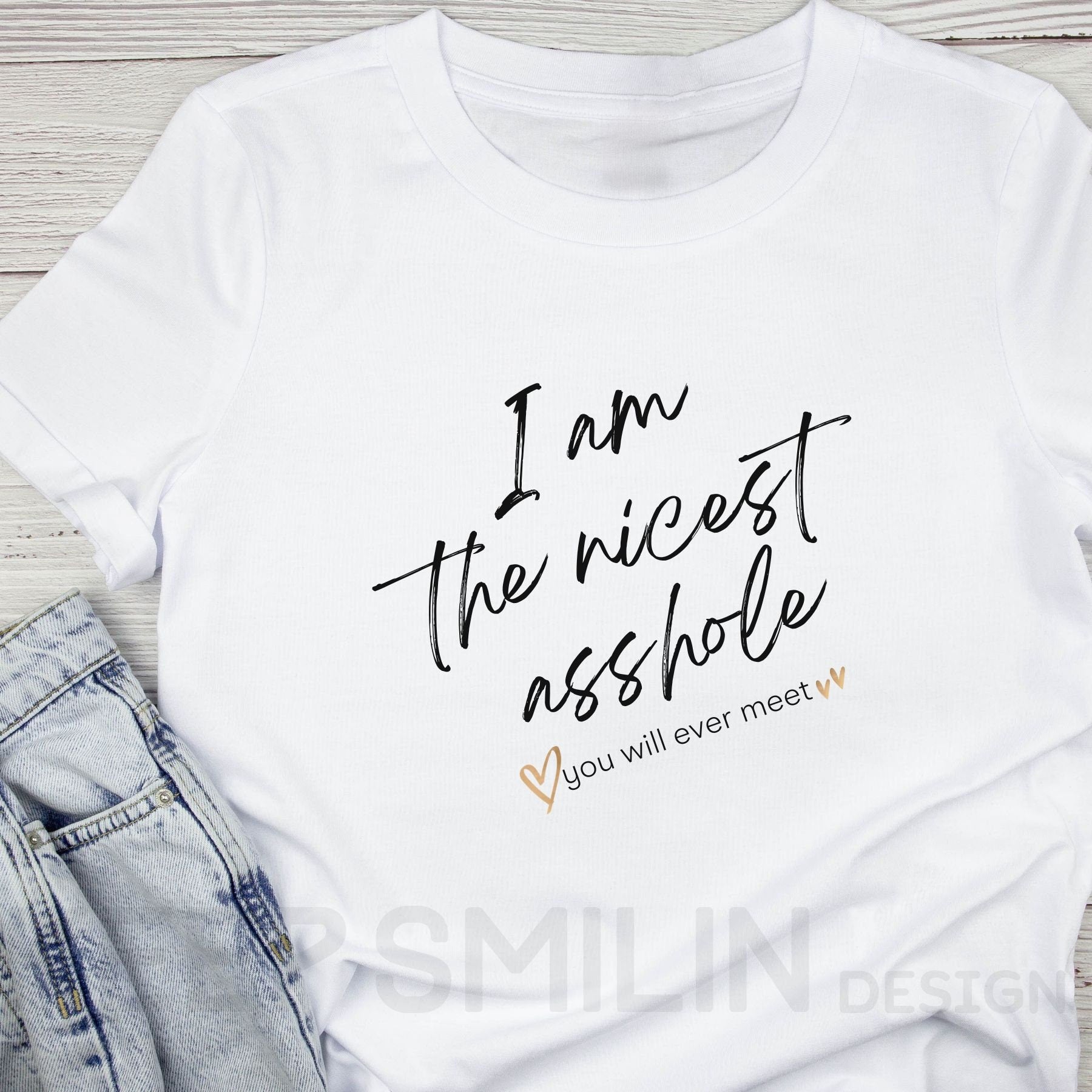 I am the nicest Asshole you will ever meet Cotton Tee, Snarky Sarcasm Tee,Funny Ironic Top, Attitude Tee,Adult Humor Tee,Potty Mouth Shirt