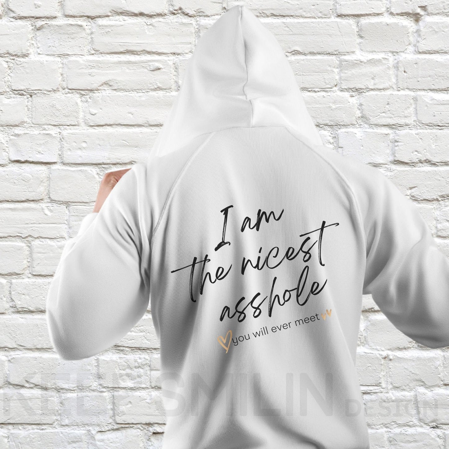 I am the nicest asshole you will ever meet. Delux Hooded Sweatshirt, Gift For Crabby Tantrum, Adult Humor Tee, Potty Mouth Shirt, Unisex