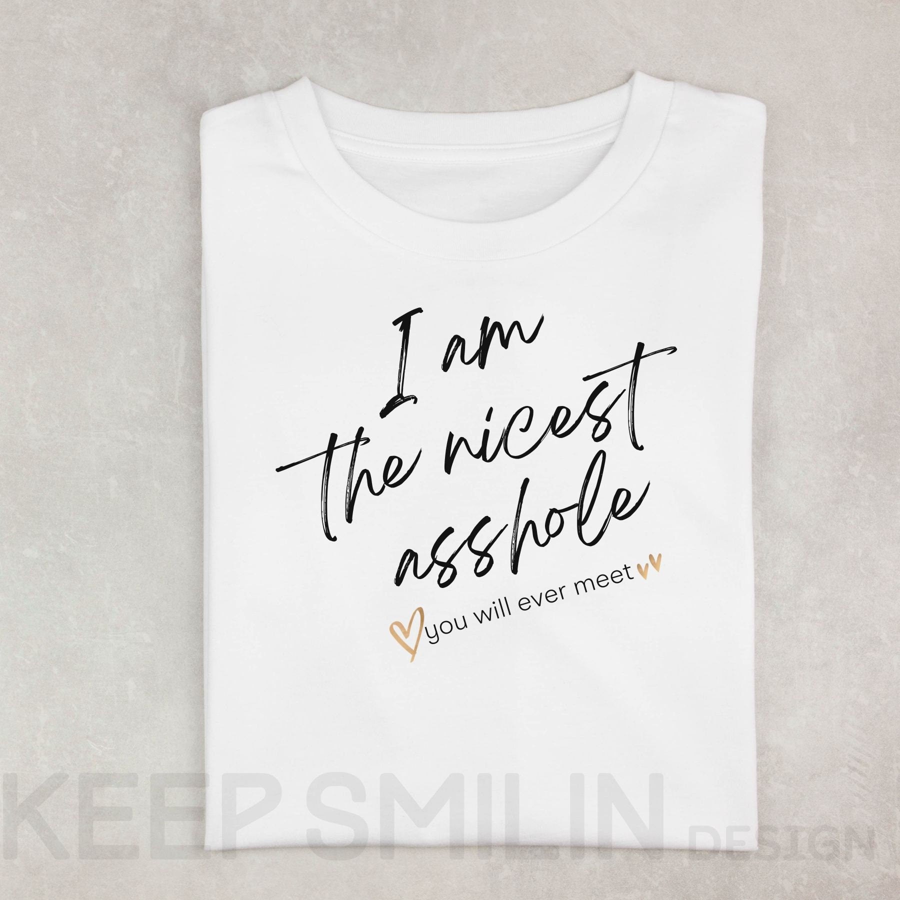 I am the nicest Asshole you will ever meet Cotton Tee, Snarky Sarcasm Tee,Funny Ironic Top, Attitude Tee,Adult Humor Tee,Potty Mouth Shirt