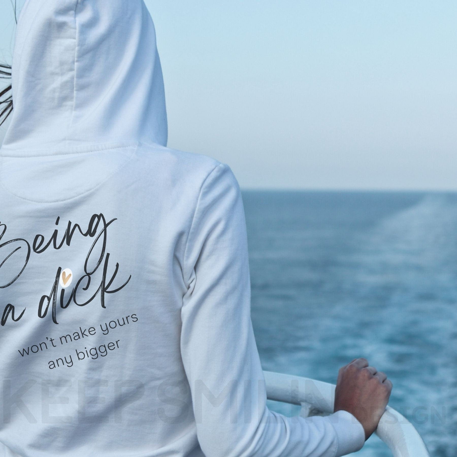 Being a Dick won't make yours any bigger, Delux Hooded Sweatshirt, Gift For Crabby Tantrum, Adult Humor Tee, Potty Mouth Shirt, Unisex Gift