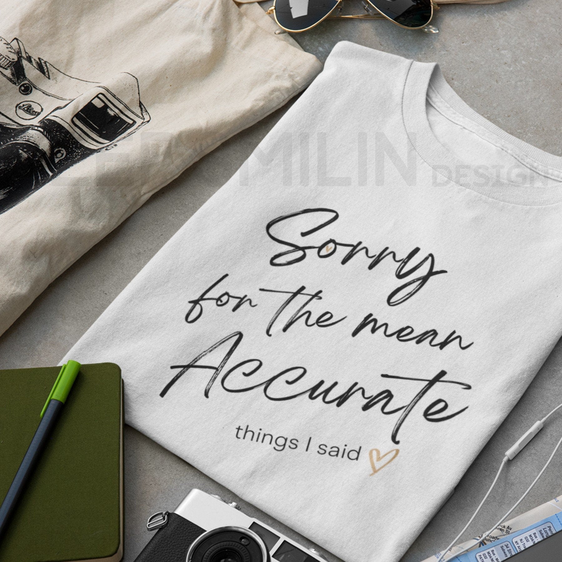 Sorry for the mean Accurate things I said Cotton Sassy Sarcastic Tee,Funny Ironic Apology Shirt,Shady Snarky Top,Attitude Tee,Adult Humor