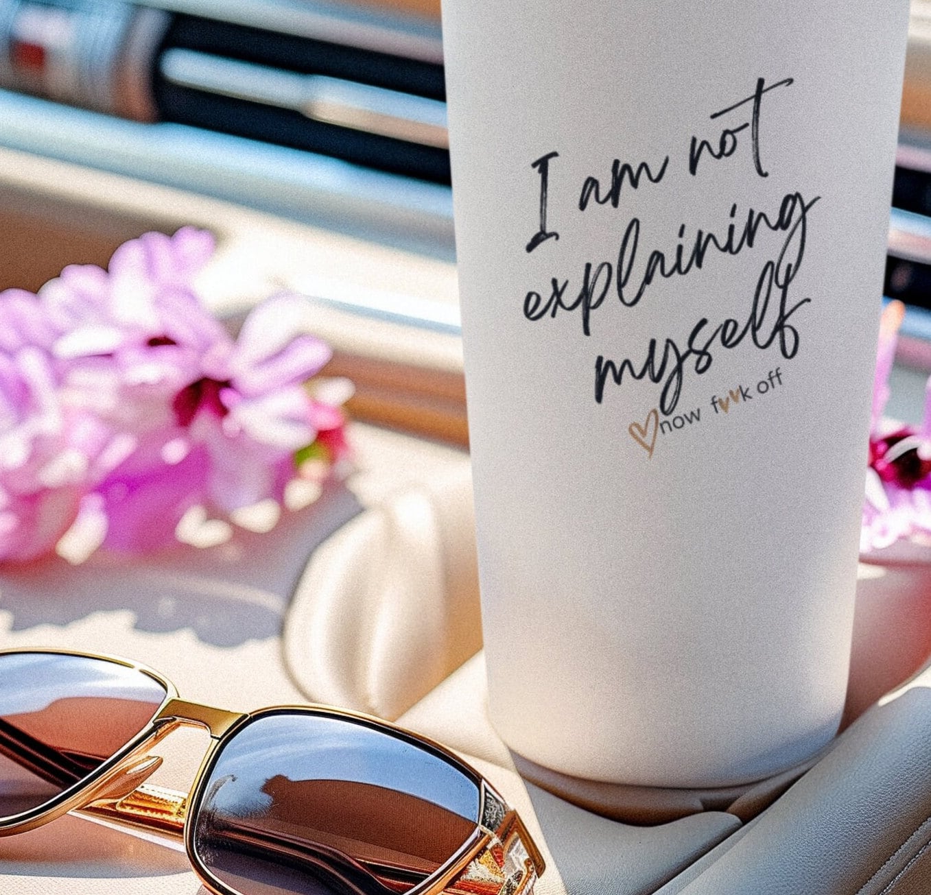 I'm not explaining myself now f**k off Tumbler 20oz,Funny Tumbler Cup Disorder, Adult Humor Gift,Obsessive Cup Lover, Mom Gift, Dad Gift