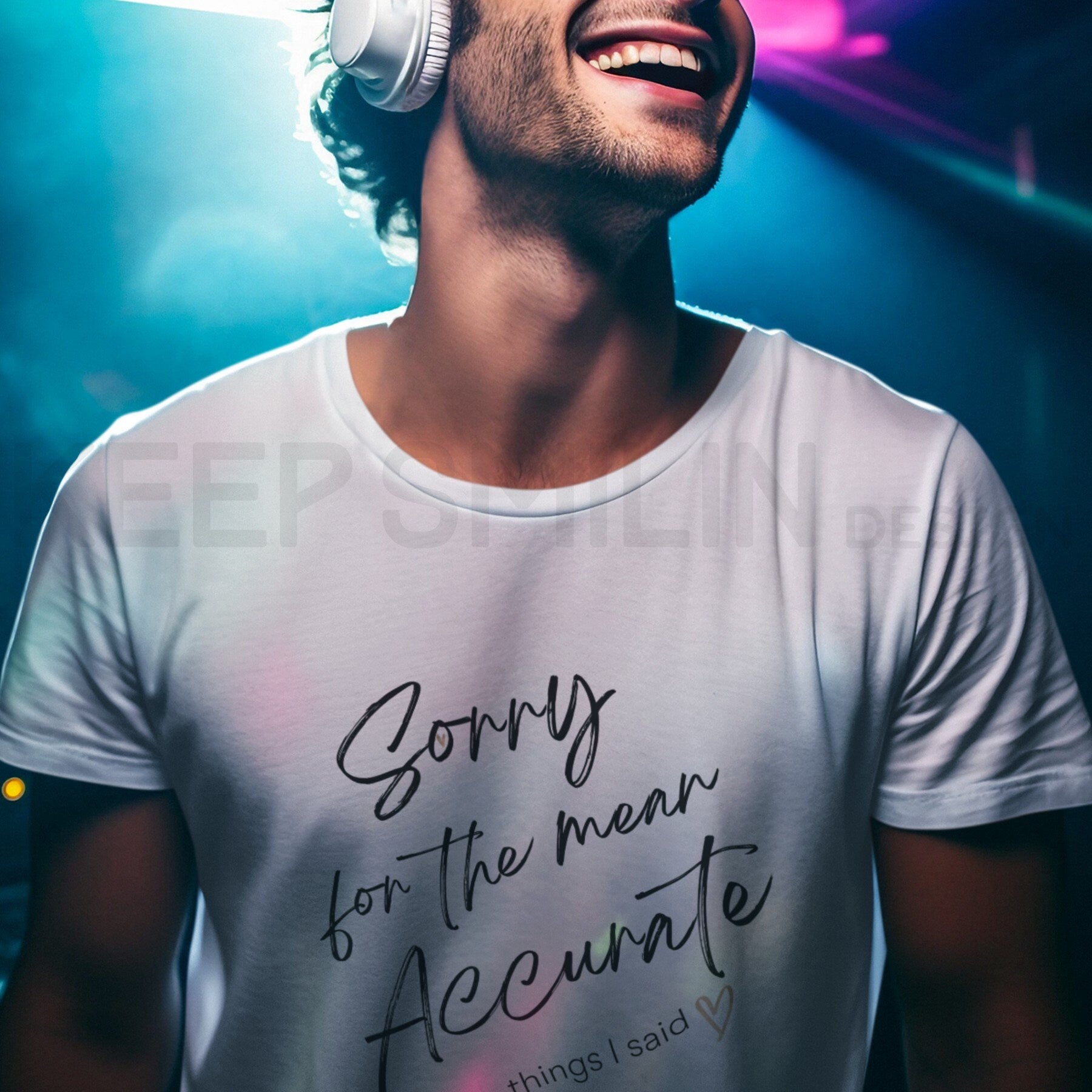 Sorry for the mean Accurate things I said Cotton Sassy Sarcastic Tee,Funny Ironic Apology Shirt,Shady Snarky Top,Attitude Tee,Adult Humor