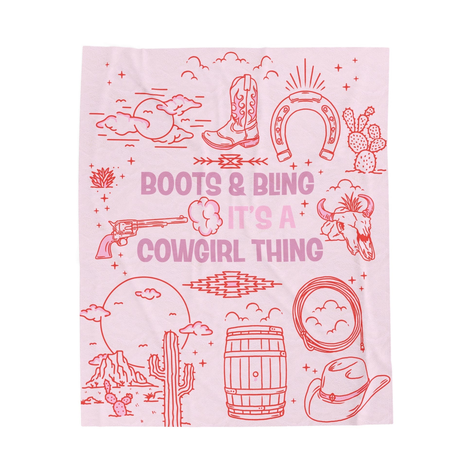 Boots and Bling-Luxury Super Soft Velveteen Plush Blanket, Back to School Gift,Travel Throw, Gift for Back to College, Trending Now