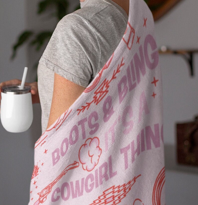 Boots and Bling-Luxury Super Soft Velveteen Plush Blanket, Back to School Gift,Travel Throw, Gift for Back to College, Trending Now