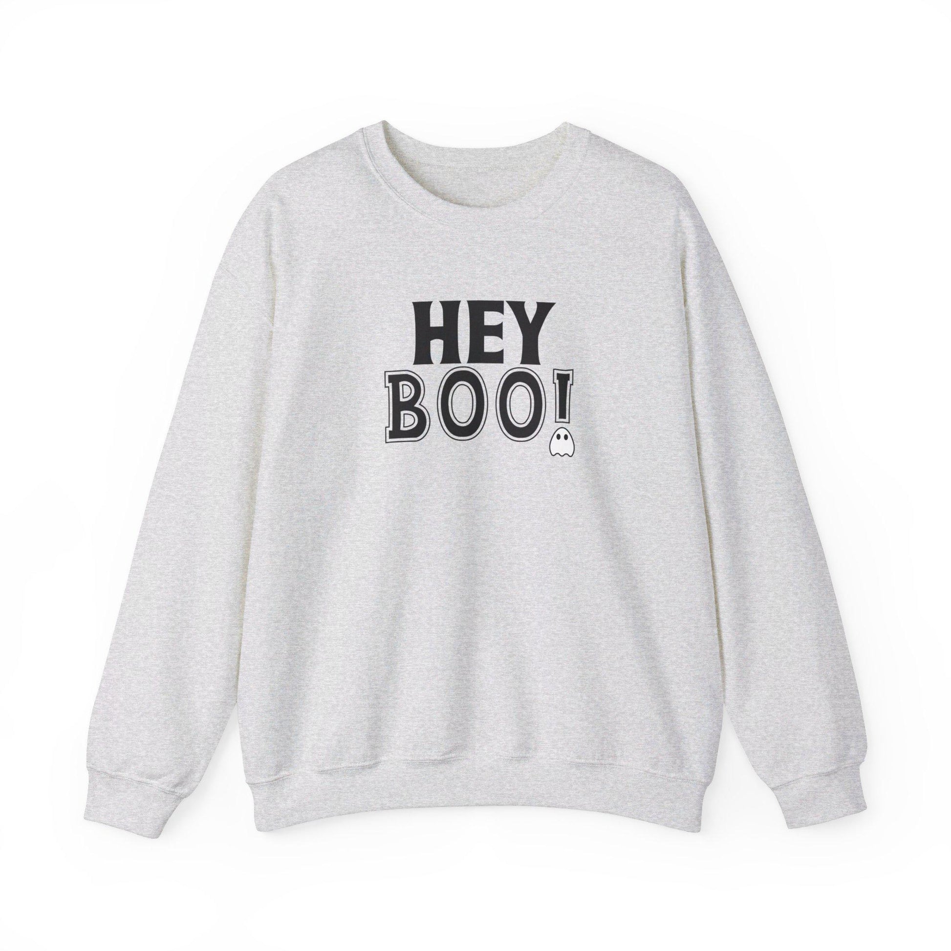 Hey Boo Crewneck Sweatshirt, Halloween Sweatshirt, Halloween apparel, CozyHalloween sweatshirt, Trick or treat shirt, Retro, Modern, Trendy