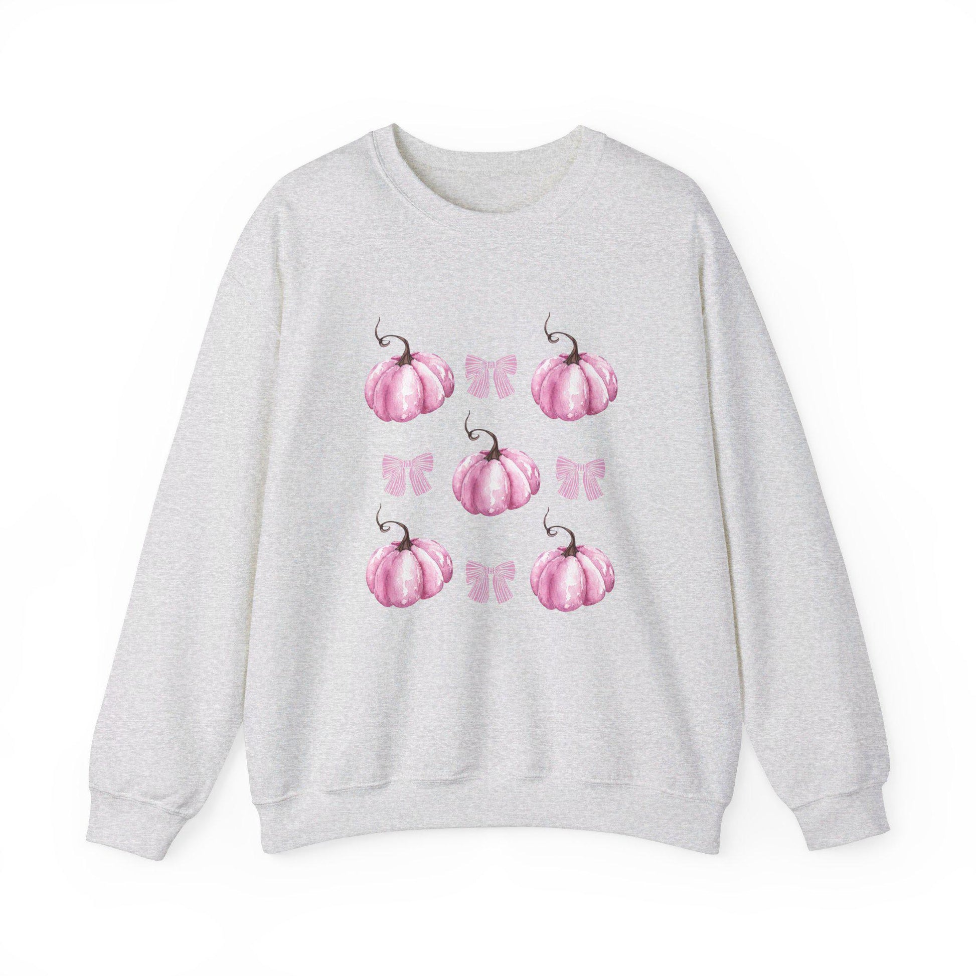 Pink Pumpkin Coquette Crewneck Sweatshirt,Halloween Apparel,Cozy Halloween sweatshirt, Trick or treat shirt,Sweatshirt Girly Coquette Bow