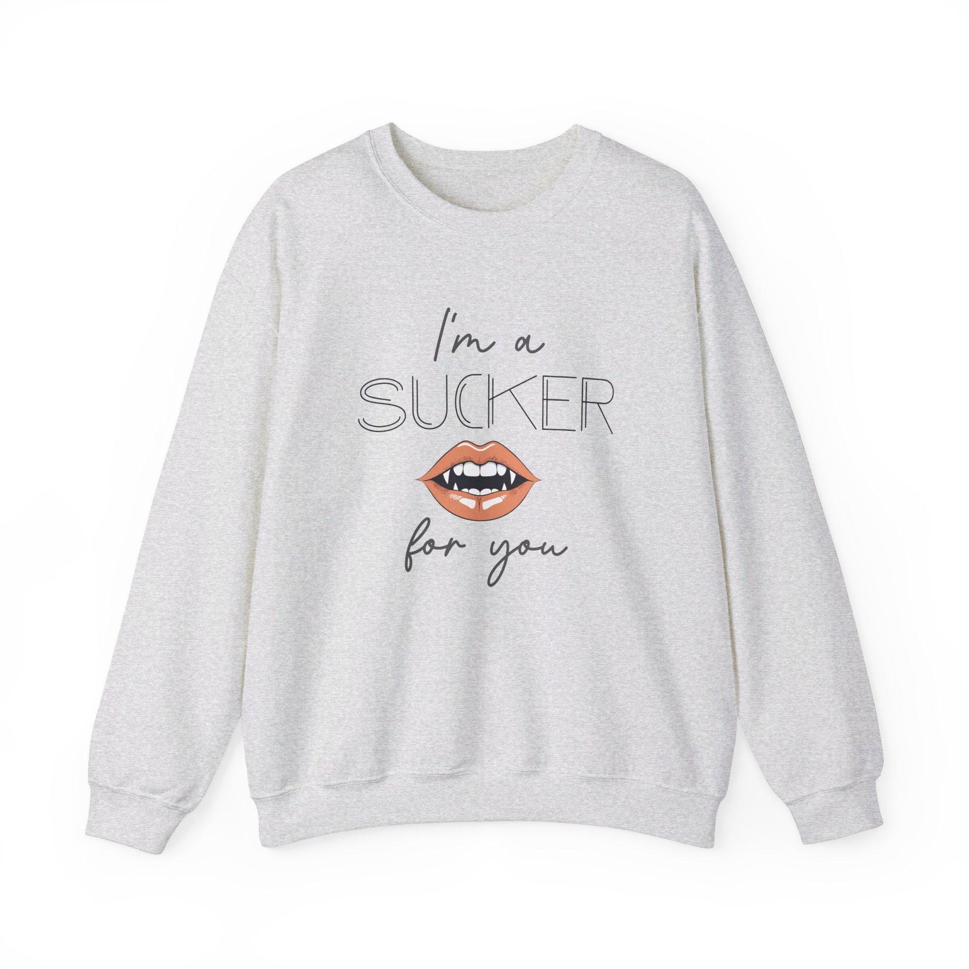 I'm A Sucker For You Crewneck Sweatshirt,Halloween Sweatshirt, Halloween apparel, CozyHalloween sweatshirt, Trick or treat shirt
