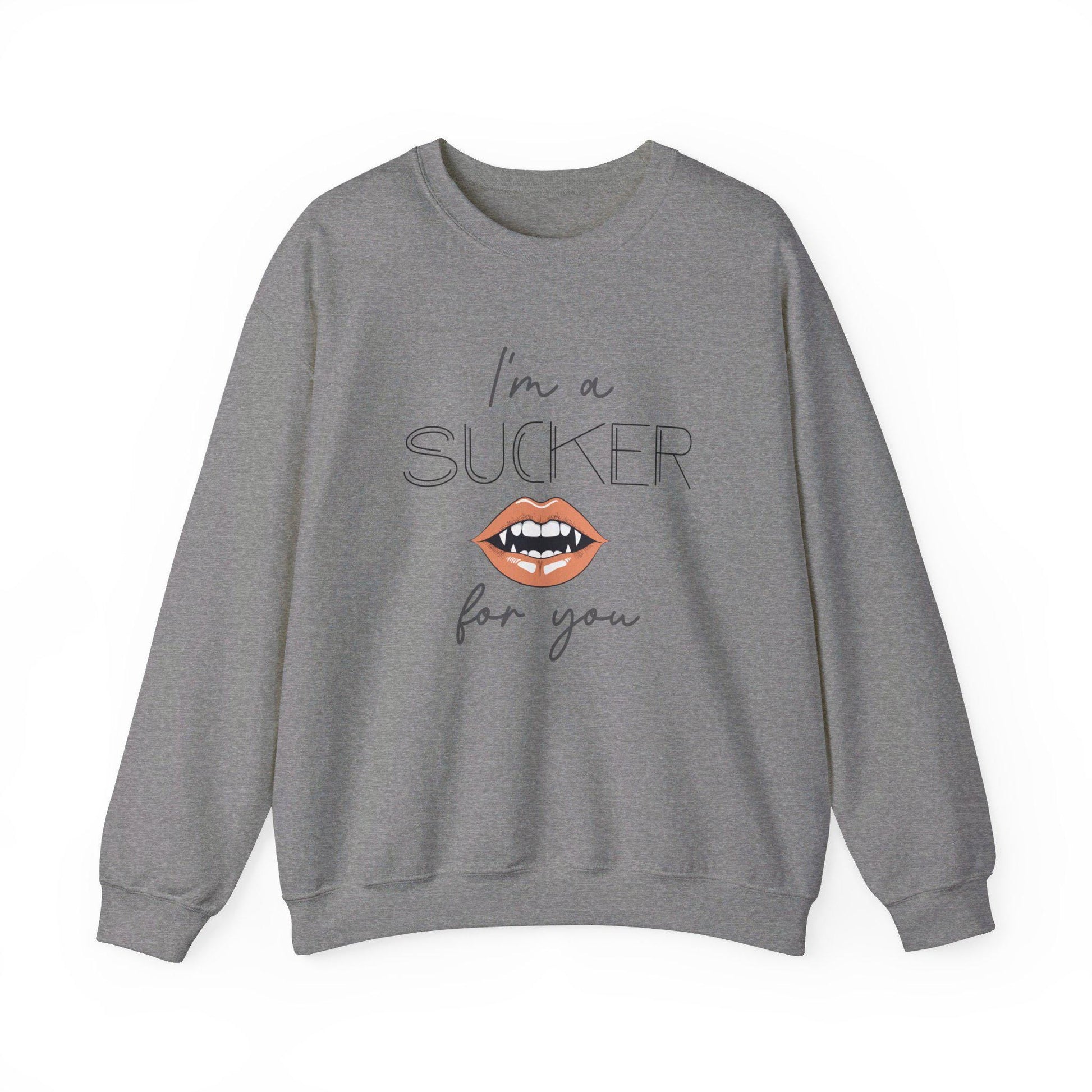 I'm A Sucker For You Crewneck Sweatshirt,Halloween Sweatshirt, Halloween apparel, CozyHalloween sweatshirt, Trick or treat shirt
