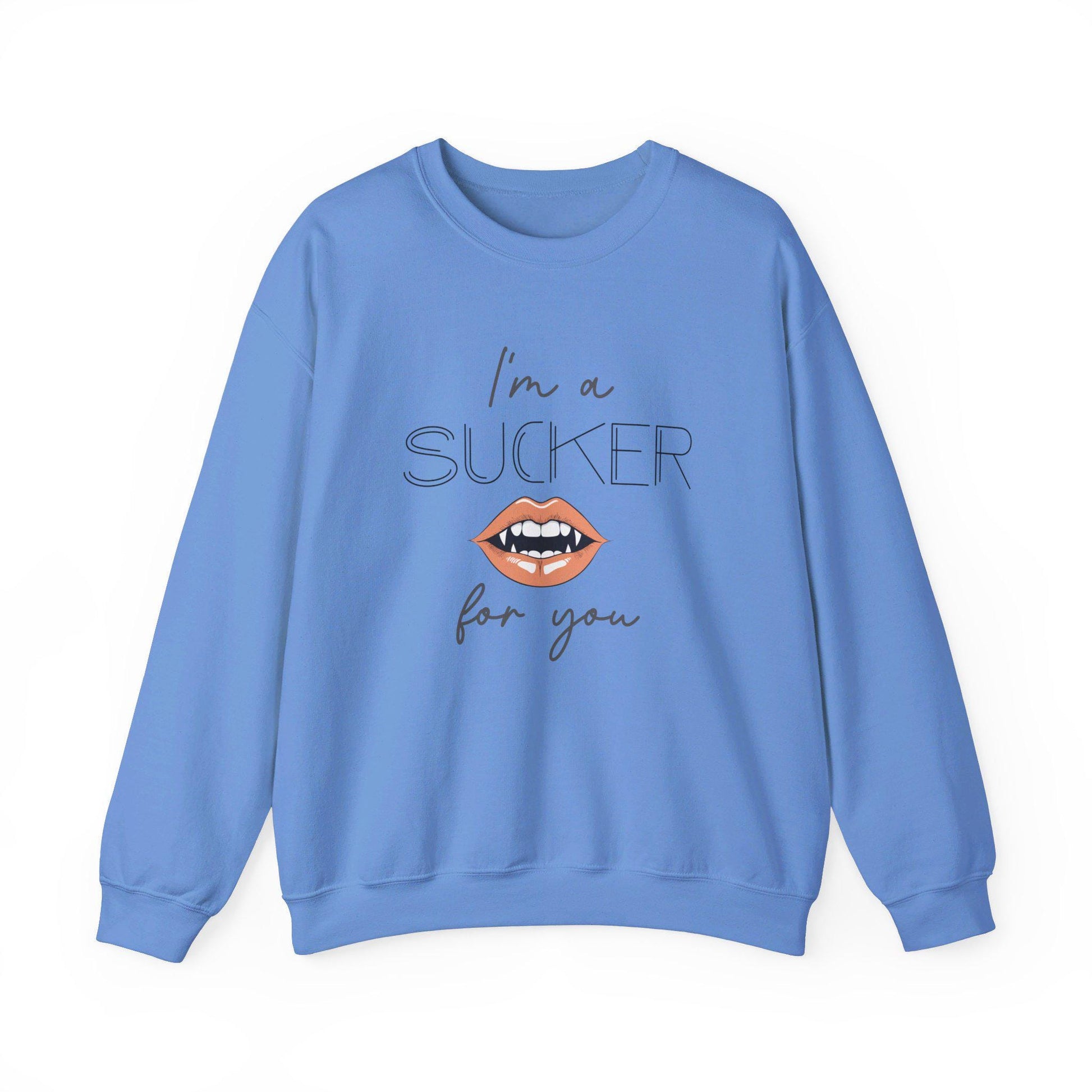 I'm A Sucker For You Crewneck Sweatshirt,Halloween Sweatshirt, Halloween apparel, CozyHalloween sweatshirt, Trick or treat shirt