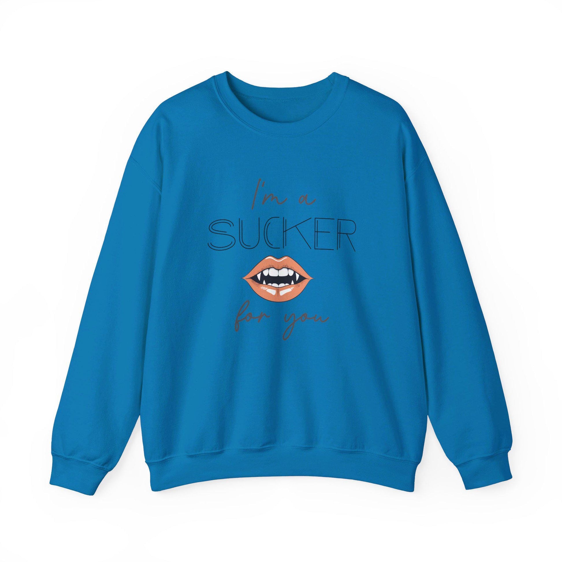 I'm A Sucker For You Crewneck Sweatshirt,Halloween Sweatshirt, Halloween apparel, CozyHalloween sweatshirt, Trick or treat shirt