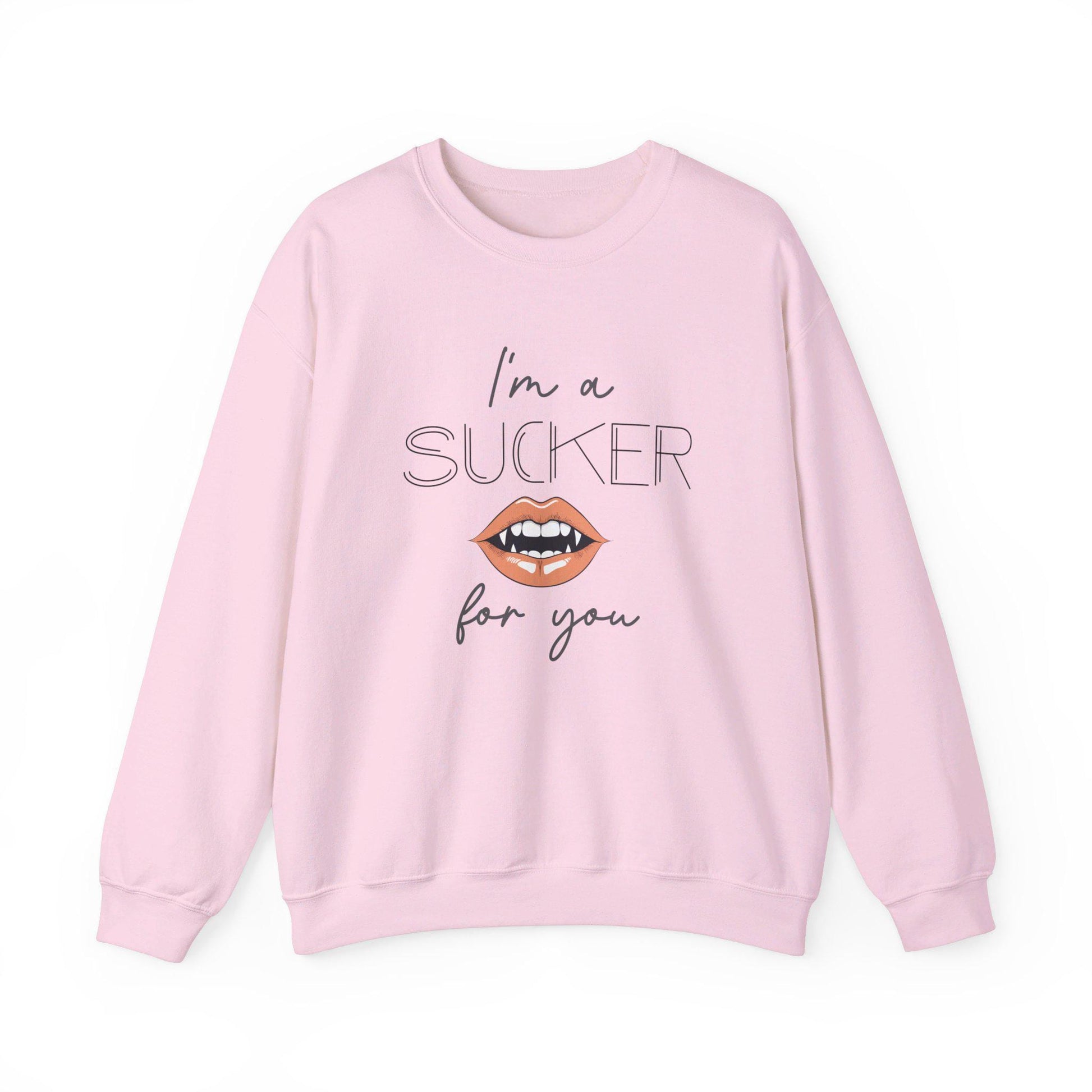 I'm A Sucker For You Crewneck Sweatshirt,Halloween Sweatshirt, Halloween apparel, CozyHalloween sweatshirt, Trick or treat shirt