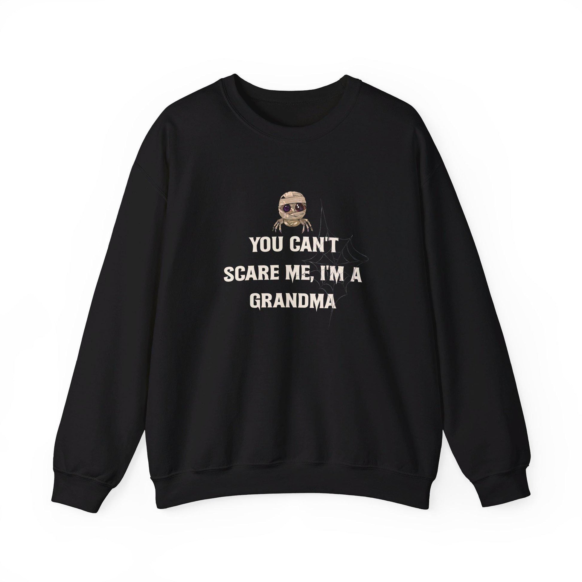 You Can't Scare Me I'm A Grandma Crewneck Sweatshirt,Halloween Sweatshirt, Halloween apparel, Cozy Halloween sweatshirt, Trick or treat