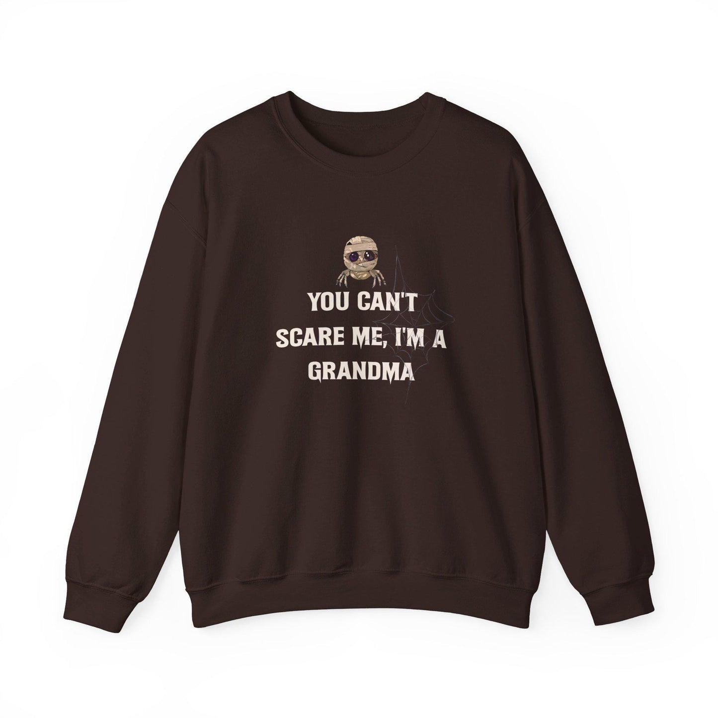 You Can't Scare Me I'm A Grandma Crewneck Sweatshirt,Halloween Sweatshirt, Halloween apparel, Cozy Halloween sweatshirt, Trick or treat