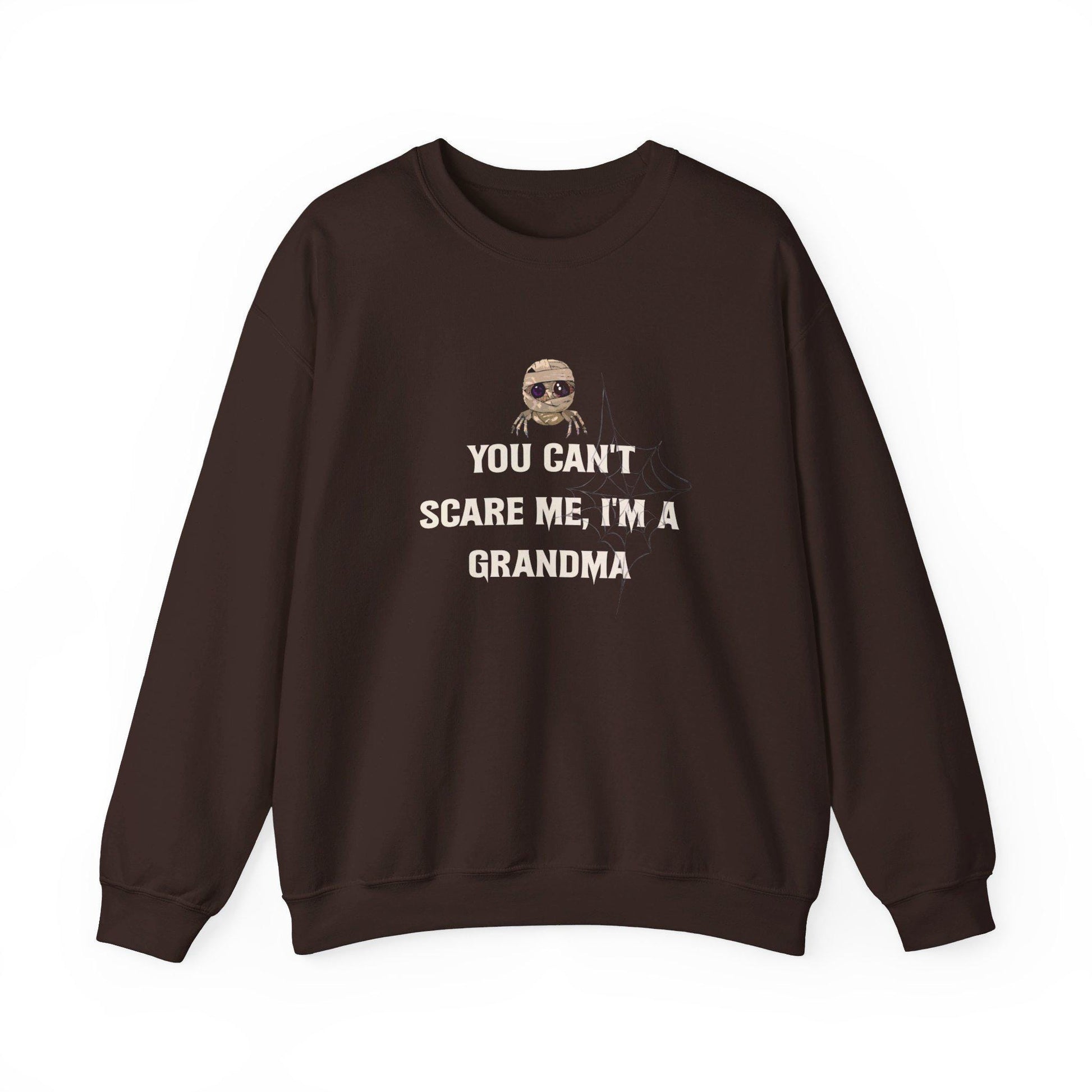 You Can't Scare Me I'm A Grandma Crewneck Sweatshirt,Halloween Sweatshirt, Halloween apparel, Cozy Halloween sweatshirt, Trick or treat