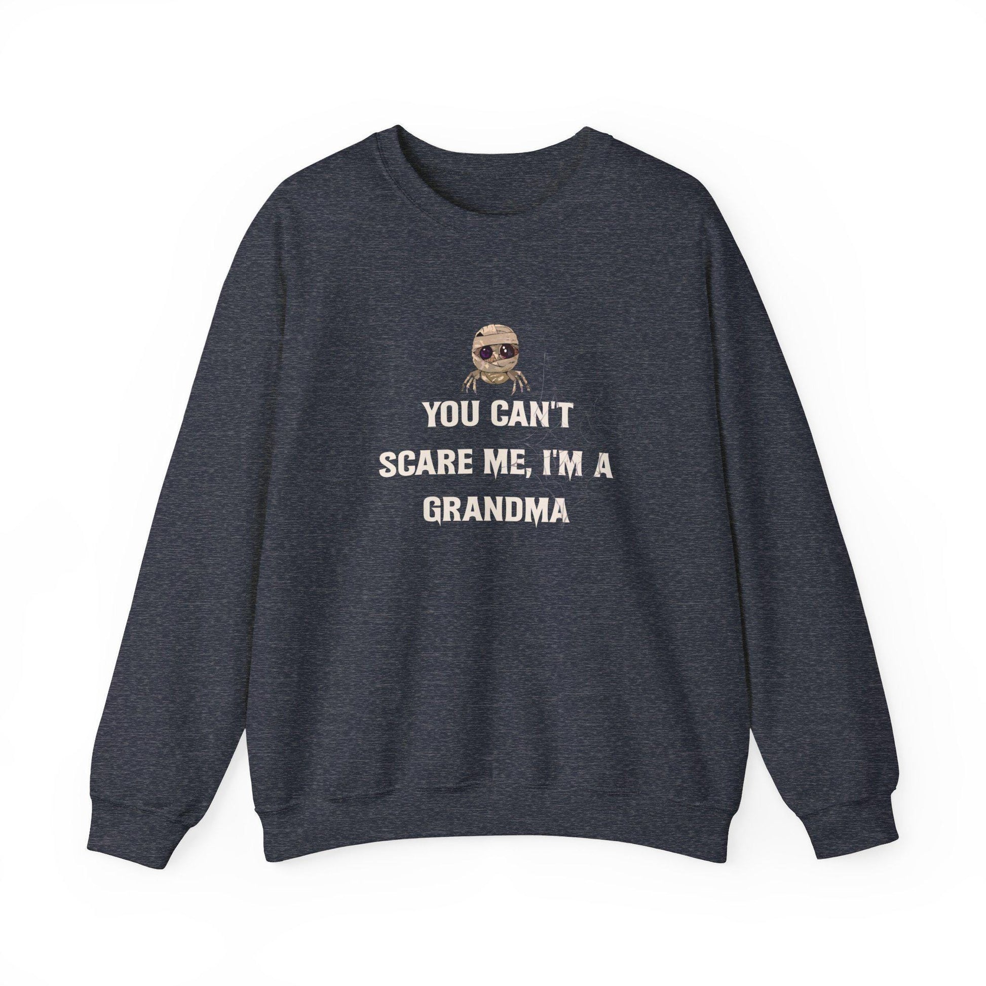 You Can't Scare Me I'm A Grandma Crewneck Sweatshirt,Halloween Sweatshirt, Halloween apparel, Cozy Halloween sweatshirt, Trick or treat