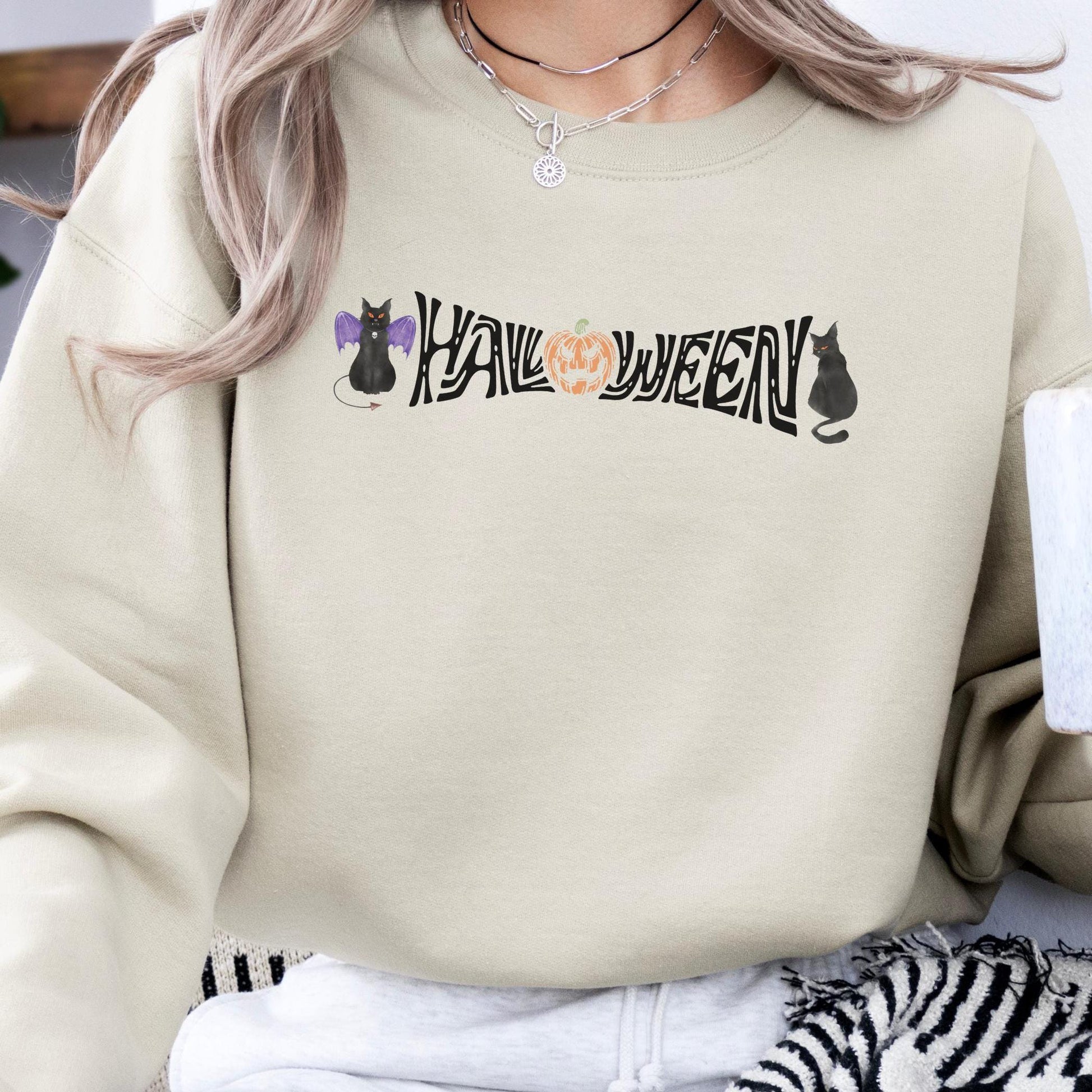 Wear this Halloween Sweatshirt for the Halloween Fan! Unisex sizing.
Don’t miss out on the chance to add some fun to your Halloween wardrobe. Get ready to turn heads this spooky season!