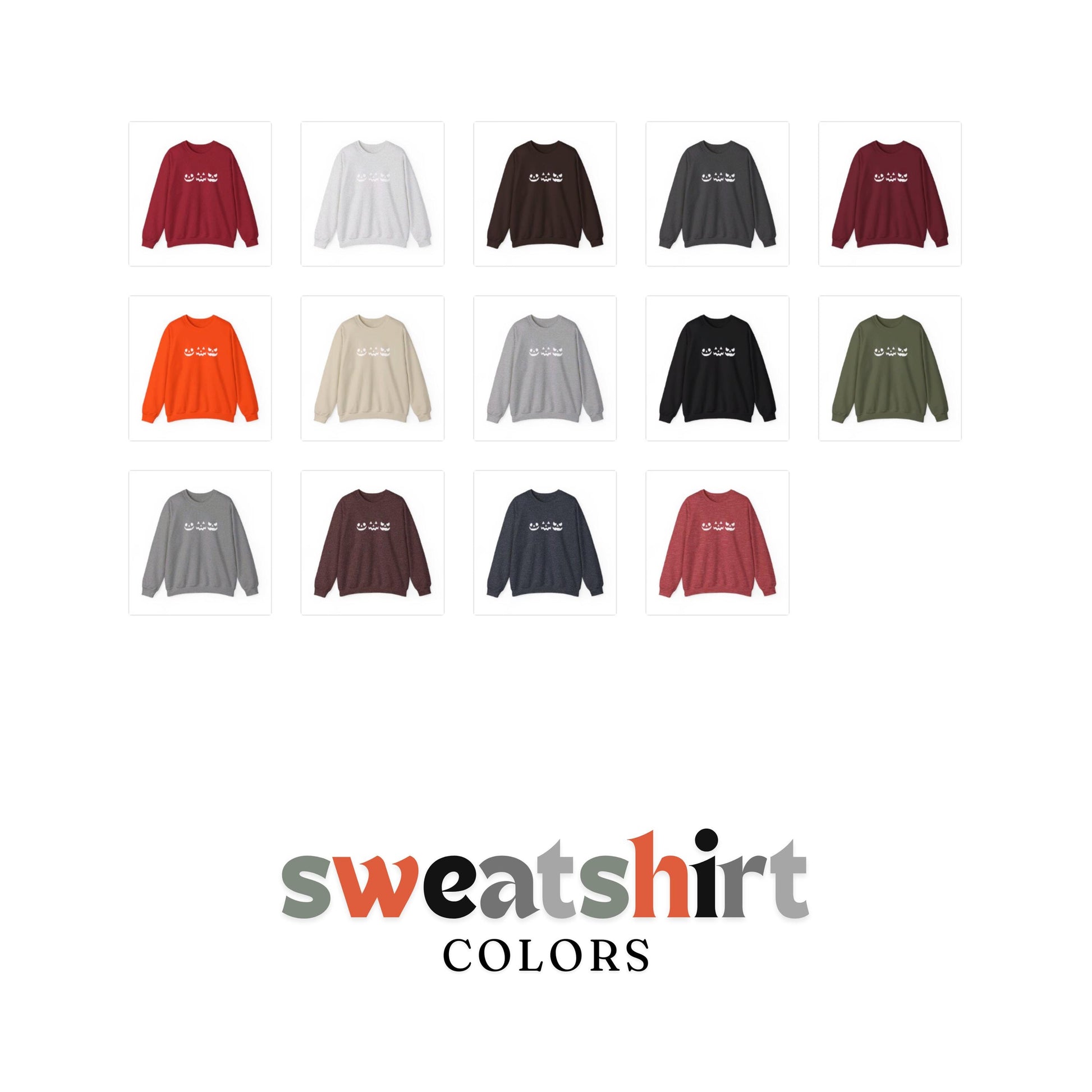 Wear this Halloween Sweatshirt for the Halloween Fan! Unisex sizing.
Don’t miss out on the chance to add some fun to your Halloween wardrobe. Get ready to turn heads this spooky season!