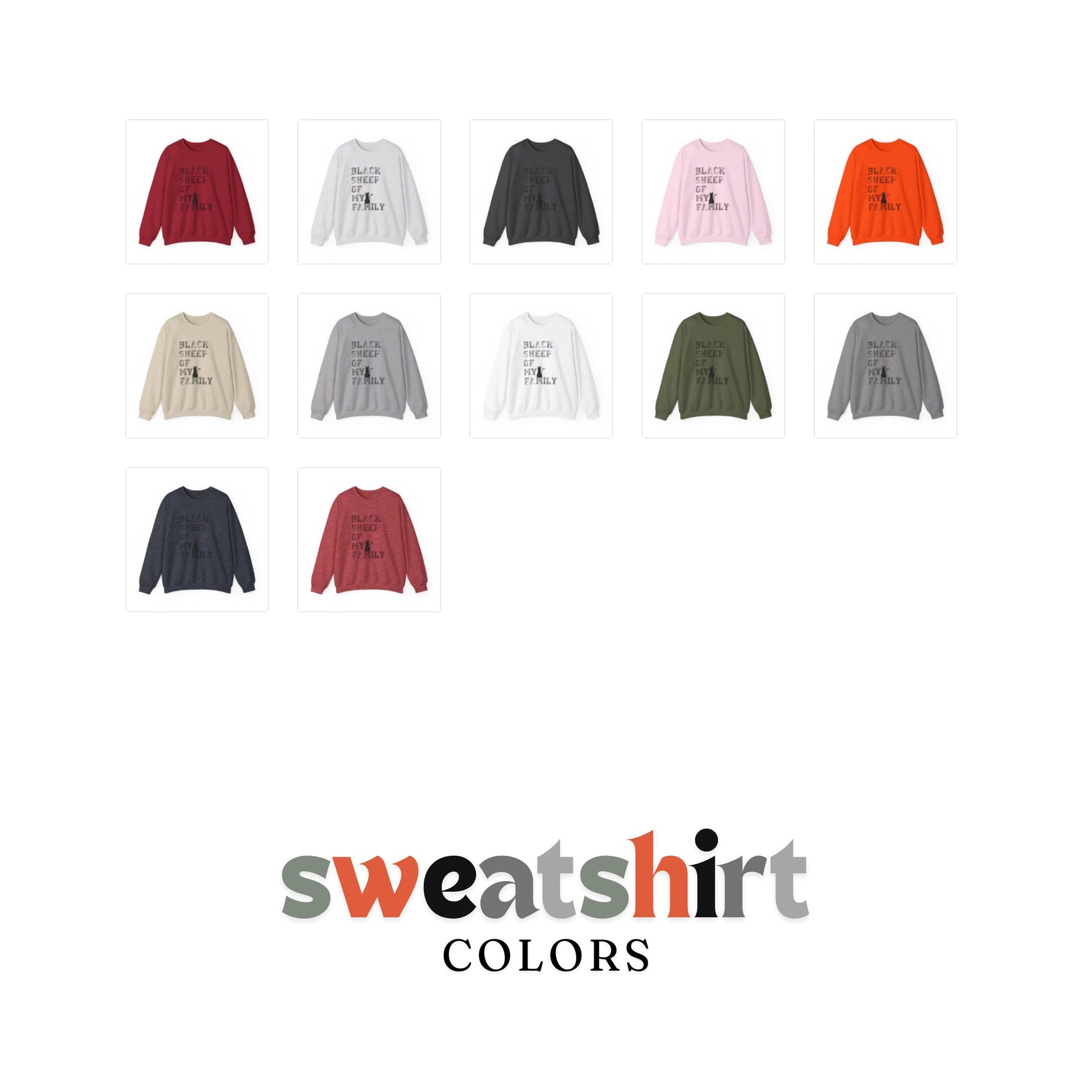 Black Sheep Of My Family Crewneck sSweatshirt,Halloween Sweatshirt,Halloween Apparel, Cozy Halloween sweatshirt,Trick Or Treat shirt, Retro