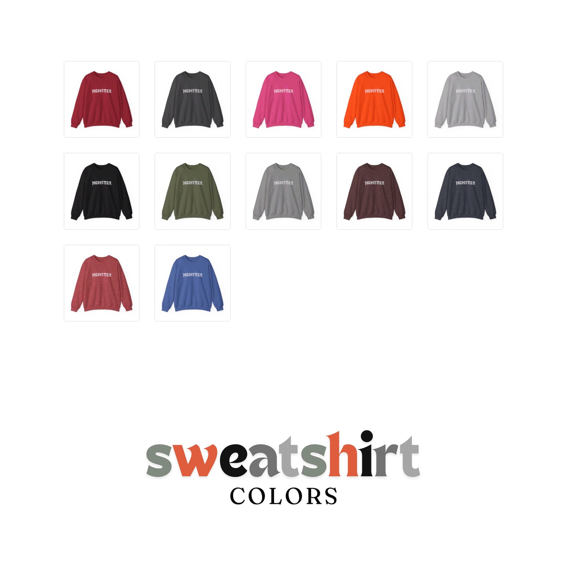 MOMSTER Crewneck Sweatshirt,Halloween Sweatshirt, Halloween apparel,CozyHalloween sweatshirt,Trick or treat shirt,Modern,Retro Halloween