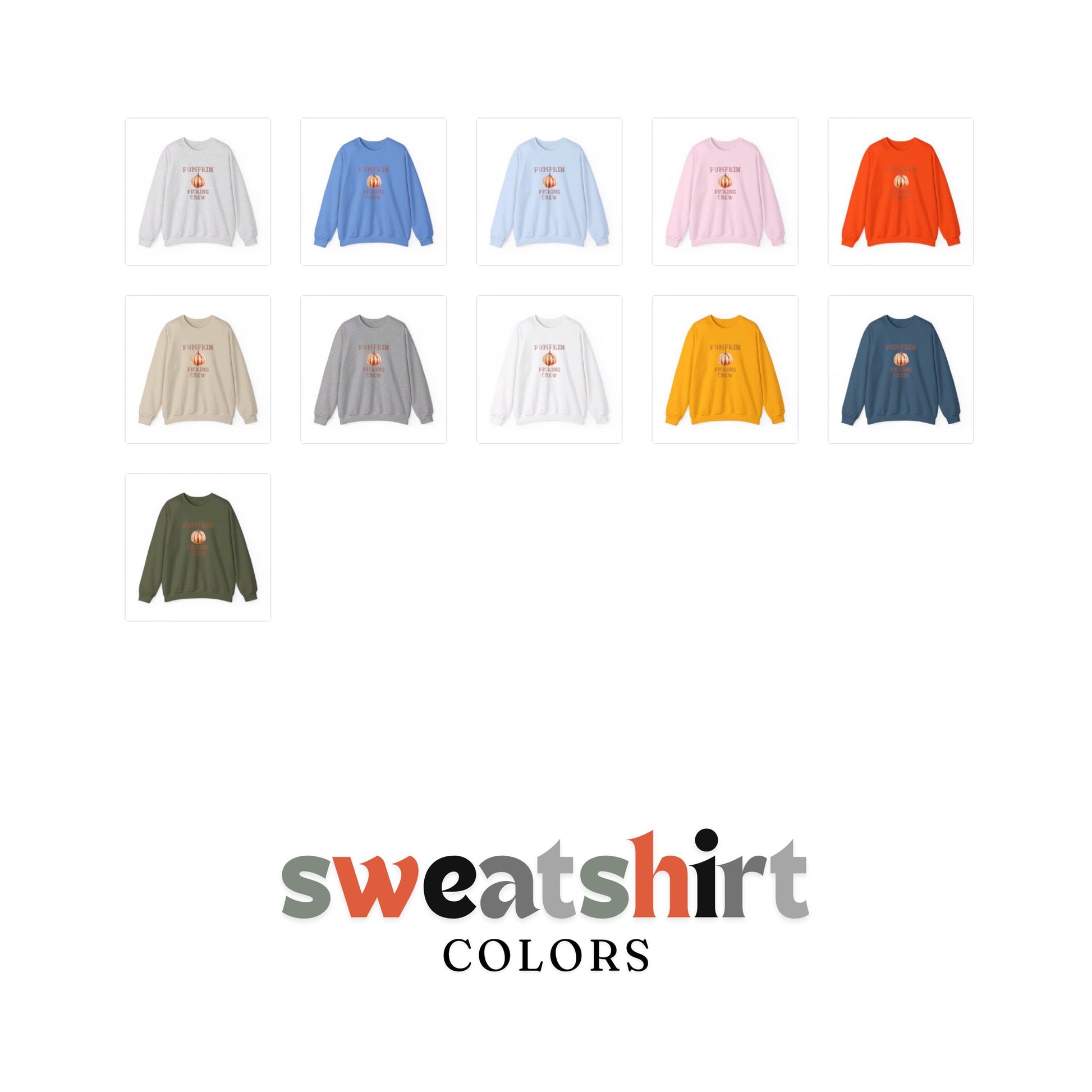 Pumpkin Picking Crew Crewneck Sweatshirt,Family Halloween Sweatshirt, Halloween apparel ,Group Halloween sweatshirt,Trick or treat shirt