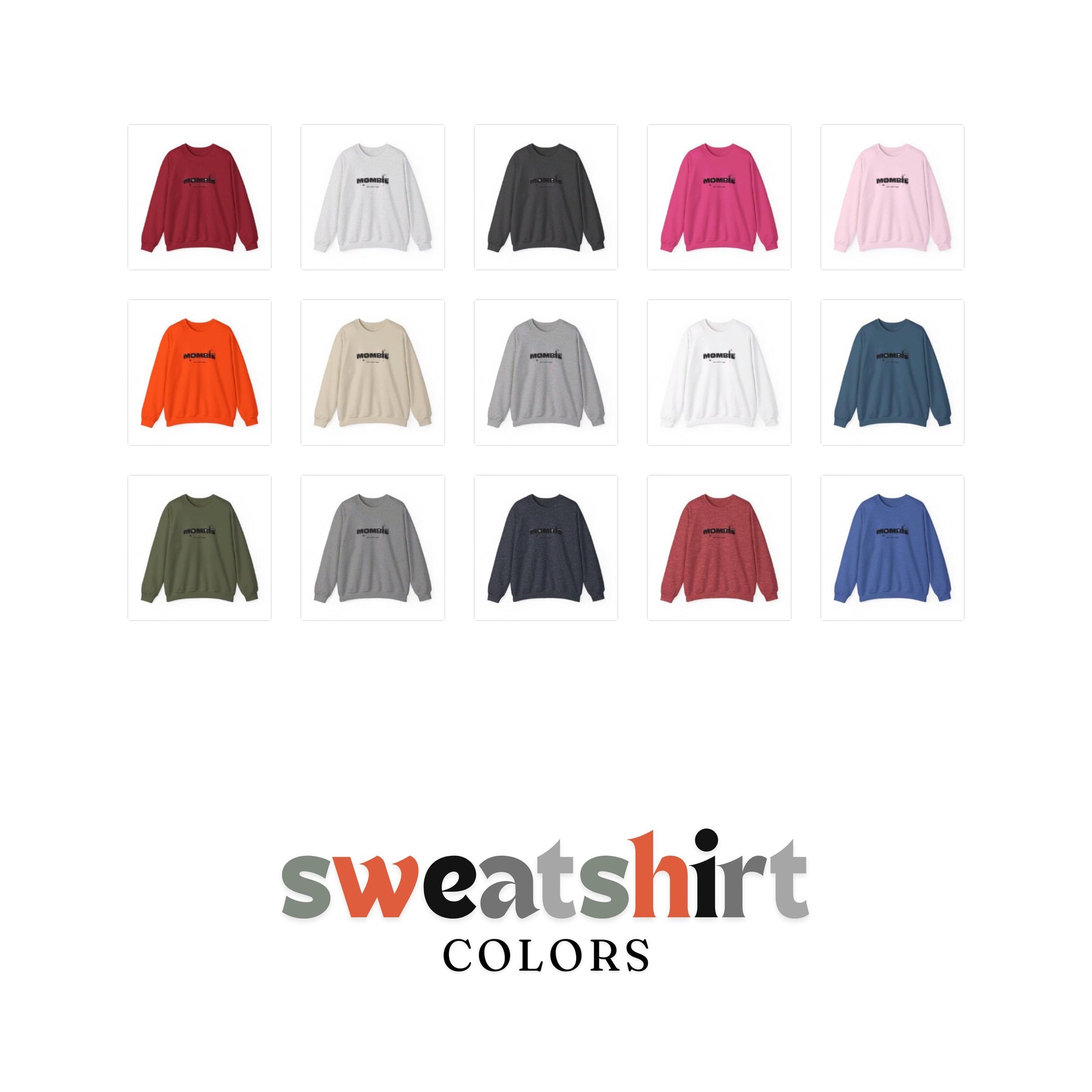 MOMBIE Like A Zombie but with Kids Crewneck Sweatshirt,Halloween Sweatshirt,Halloween apparel,CozyHalloween sweatshirt,Trick or treat shirt