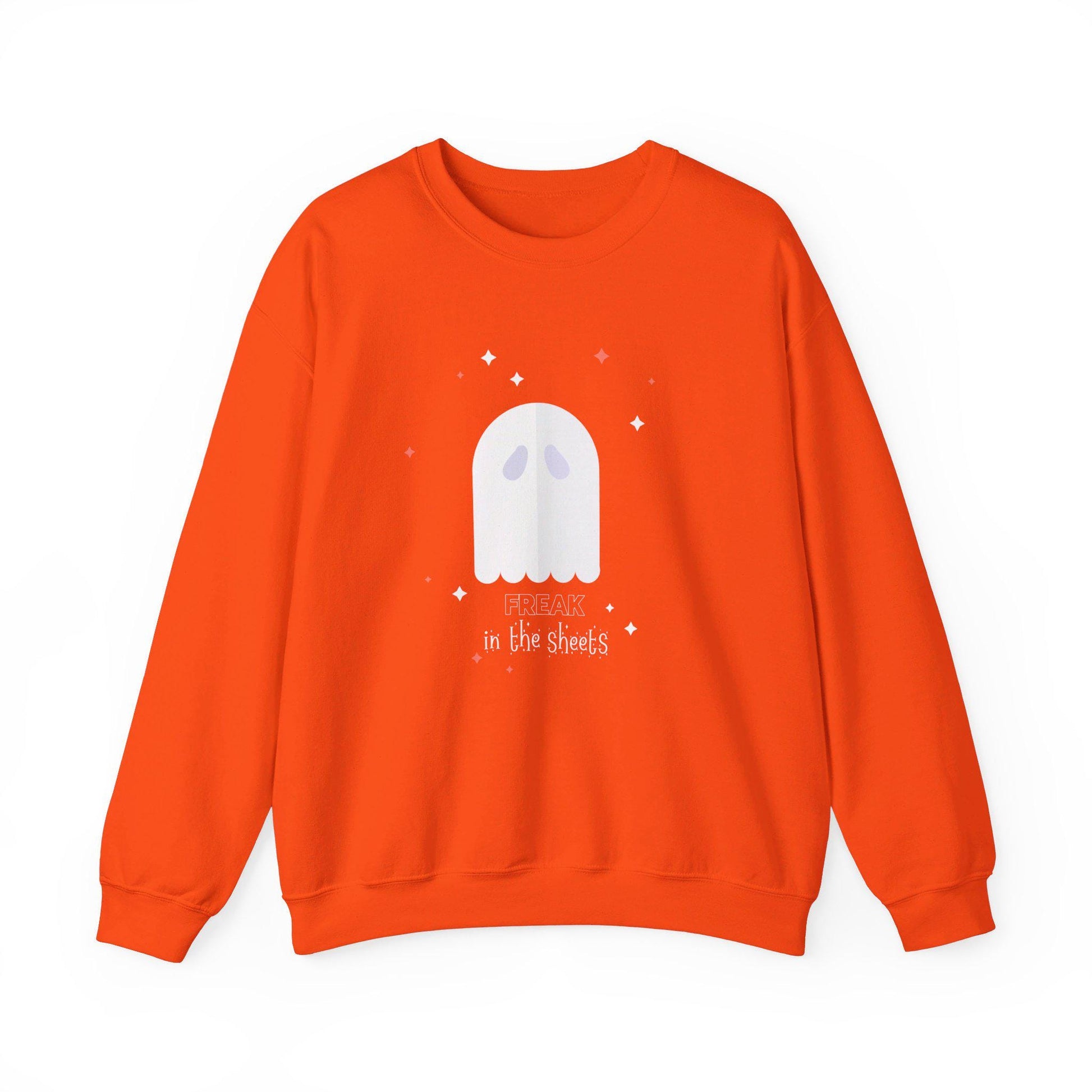 Freak In The Sheets, Halloween Crewneck Sweatshirt, Halloween apparel, Cozy Halloween sweatshirt, Trick or treat shirt, Retro Apparel