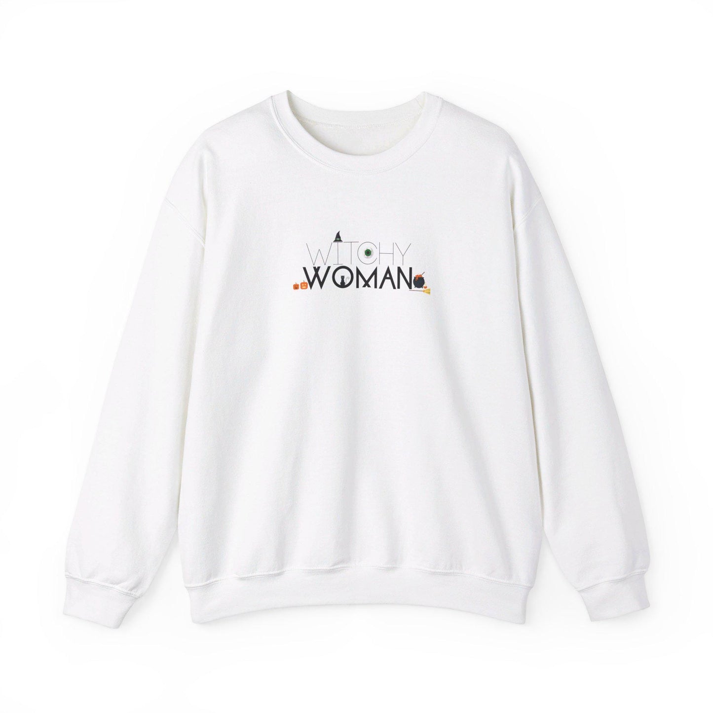 Witchy Woman, Halloween Crewneck Sweatshirt, Halloween apparel, Cozy Halloween sweatshirt, Trick or treat shirt, Retro Apparel,Modern