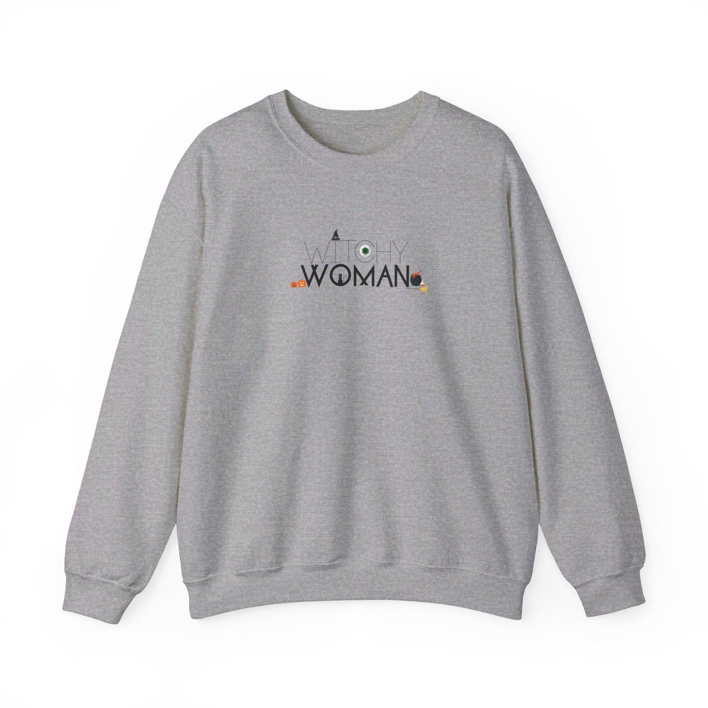 Witchy Woman, Halloween Crewneck Sweatshirt, Halloween apparel, Cozy Halloween sweatshirt, Trick or treat shirt, Retro Apparel,Modern