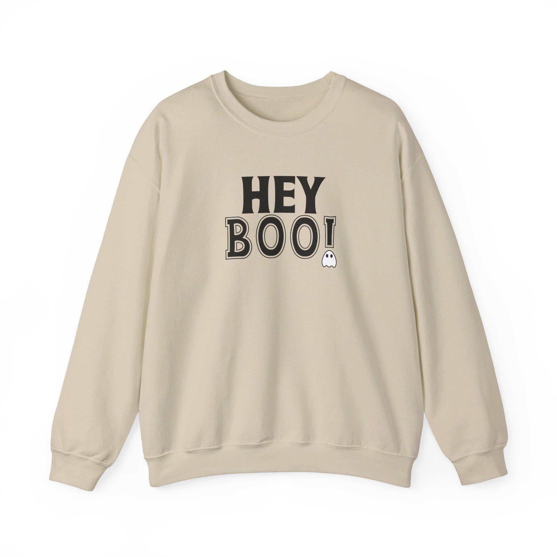 Hey Boo Crewneck Sweatshirt, Halloween Sweatshirt, Halloween apparel, CozyHalloween sweatshirt, Trick or treat shirt, Retro, Modern, Trendy
