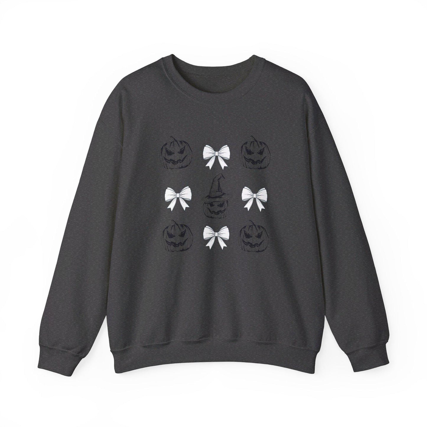 Pumpkin Coquette Crewneck Sweatshirt, Halloween apparel, CozyHalloween sweatshirt, Trick or treat shirt, Sweatshirt Girly Coquette Bow