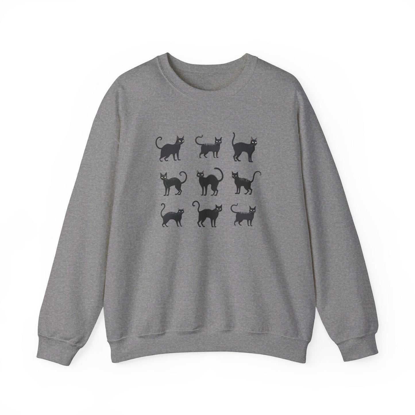 Black Cat's Crewneck Sweatshirt, Halloween Sweatshirt, Halloween apparel, Cozy Halloween sweatshirt, Trick or treat shirt, Retro, Modern