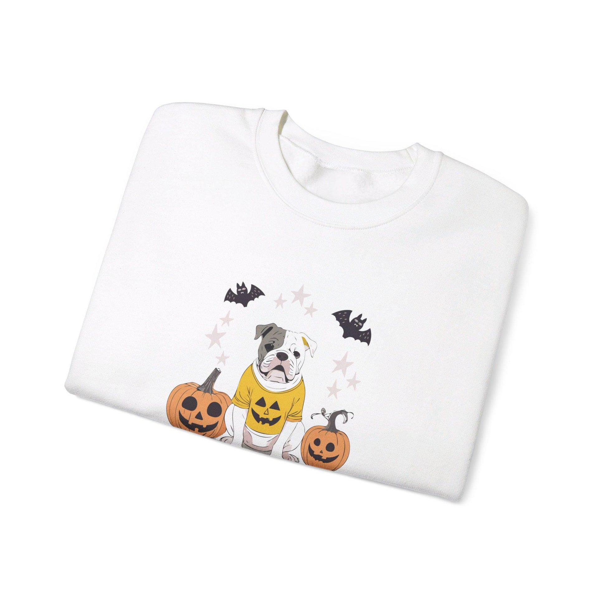 Boo-Tifully Spooky Bulldog Halloween Crewneck Sweatshirt, Halloween Sweatshirt, Halloween Apparel, Cozy Trick or Treat Shirt,retro Shirt