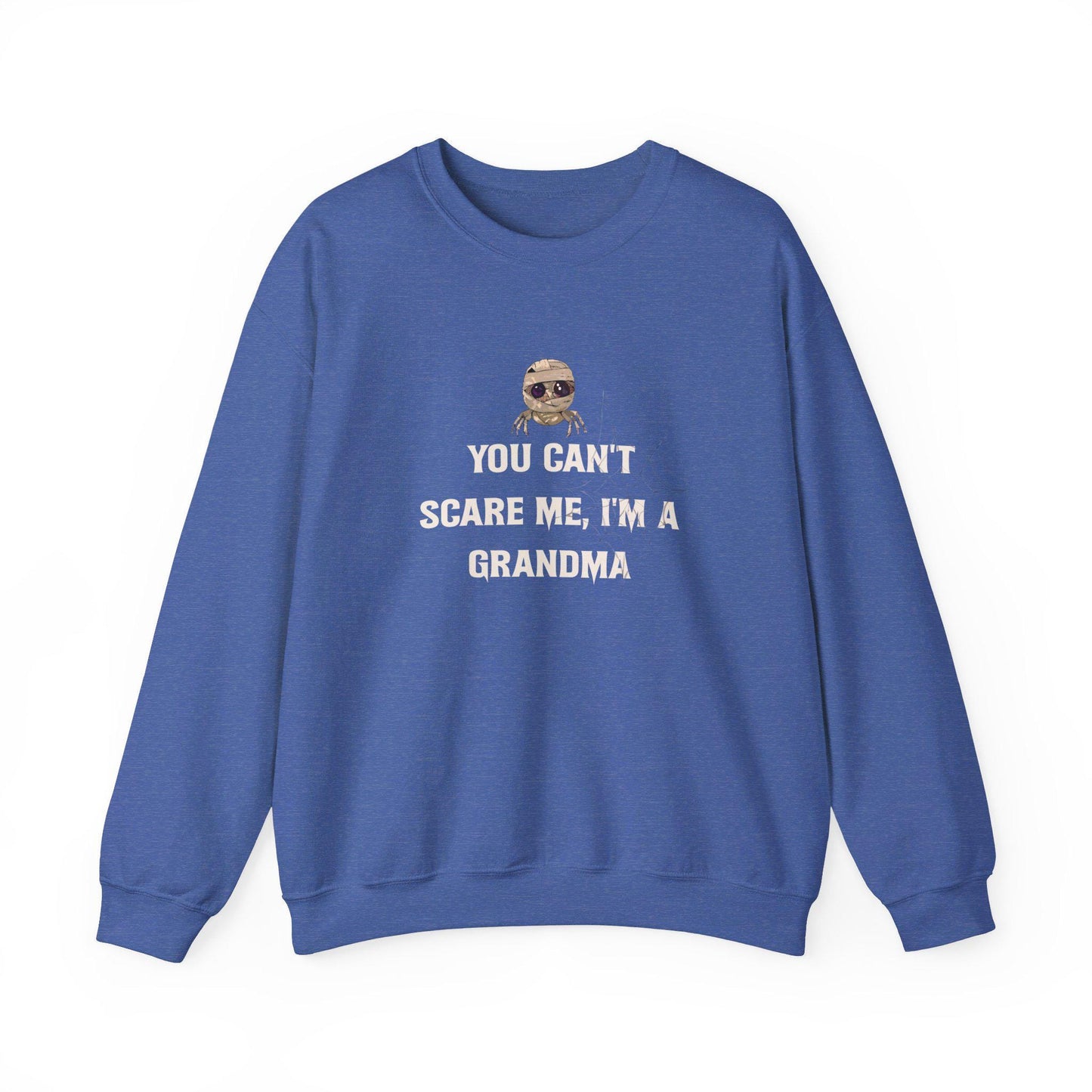 You Can't Scare Me I'm A Grandma Crewneck Sweatshirt,Halloween Sweatshirt, Halloween apparel, Cozy Halloween sweatshirt, Trick or treat