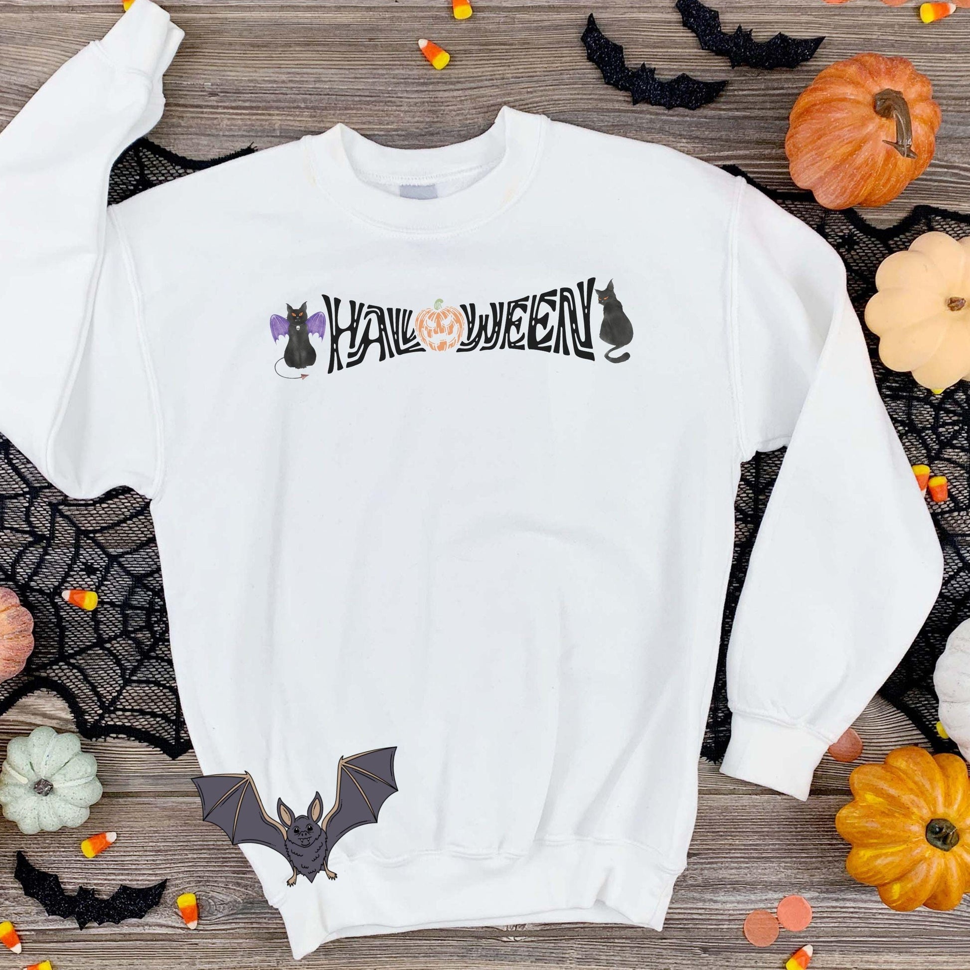 Wear this Halloween Sweatshirt for the Halloween Fan! Unisex sizing.
Don’t miss out on the chance to add some fun to your Halloween wardrobe. Get ready to turn heads this spooky season!