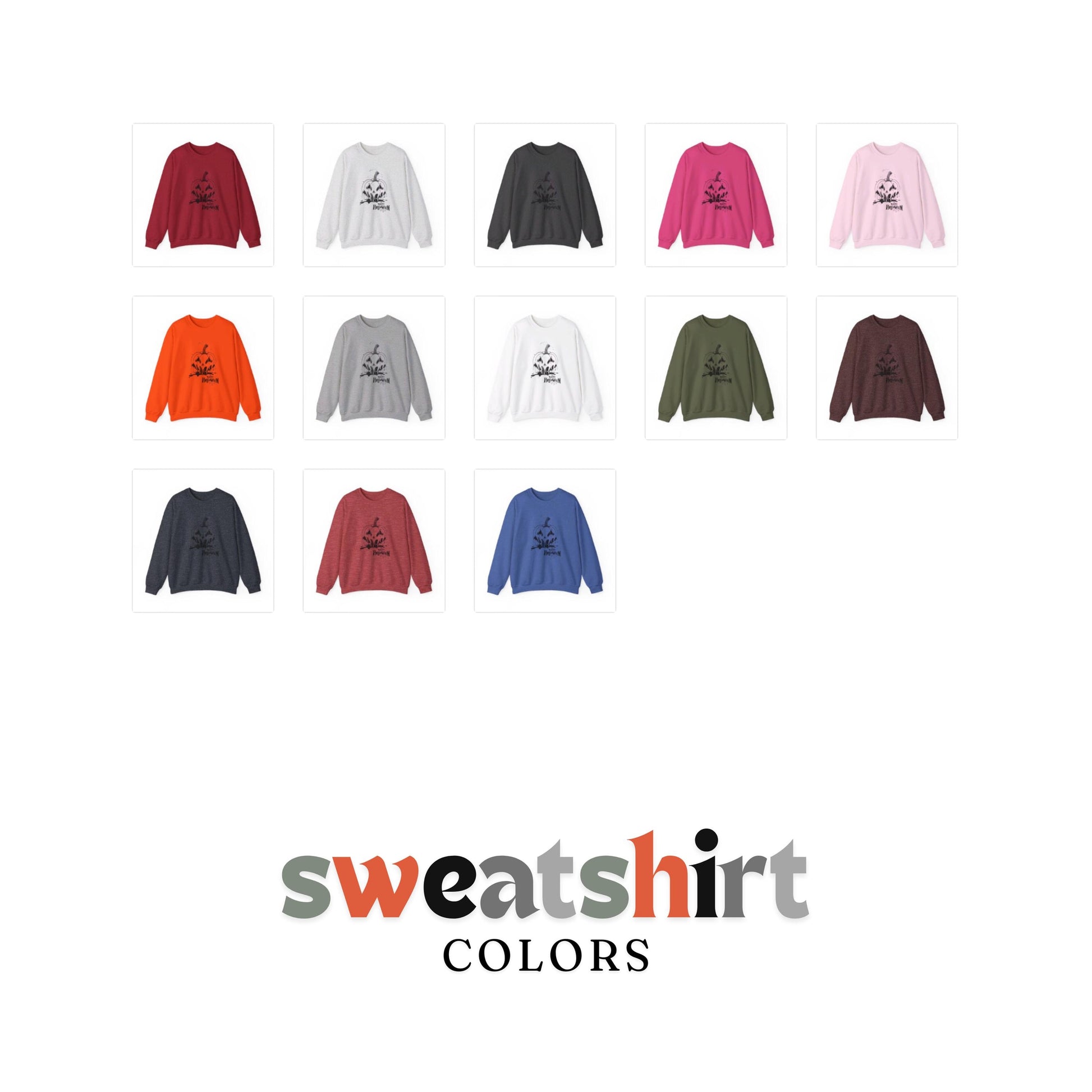 Wear this Halloween Sweatshirt for the Halloween Fan! Unisex sizing.
Don’t miss out on the chance to add some fun to your Halloween wardrobe. Get ready to turn heads this spooky season!