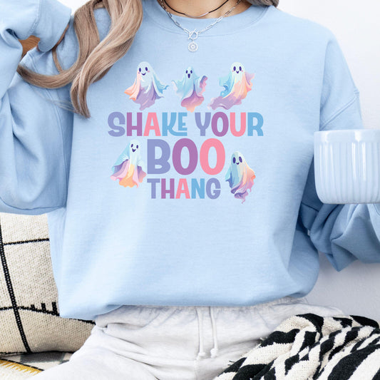 Shake Your Boo Thang Crewneck Sweatshirt,Halloween Sweatshirt, Halloween apparel, CozyHalloween sweatshirt,Trick or treat shirt,Retro Pastel