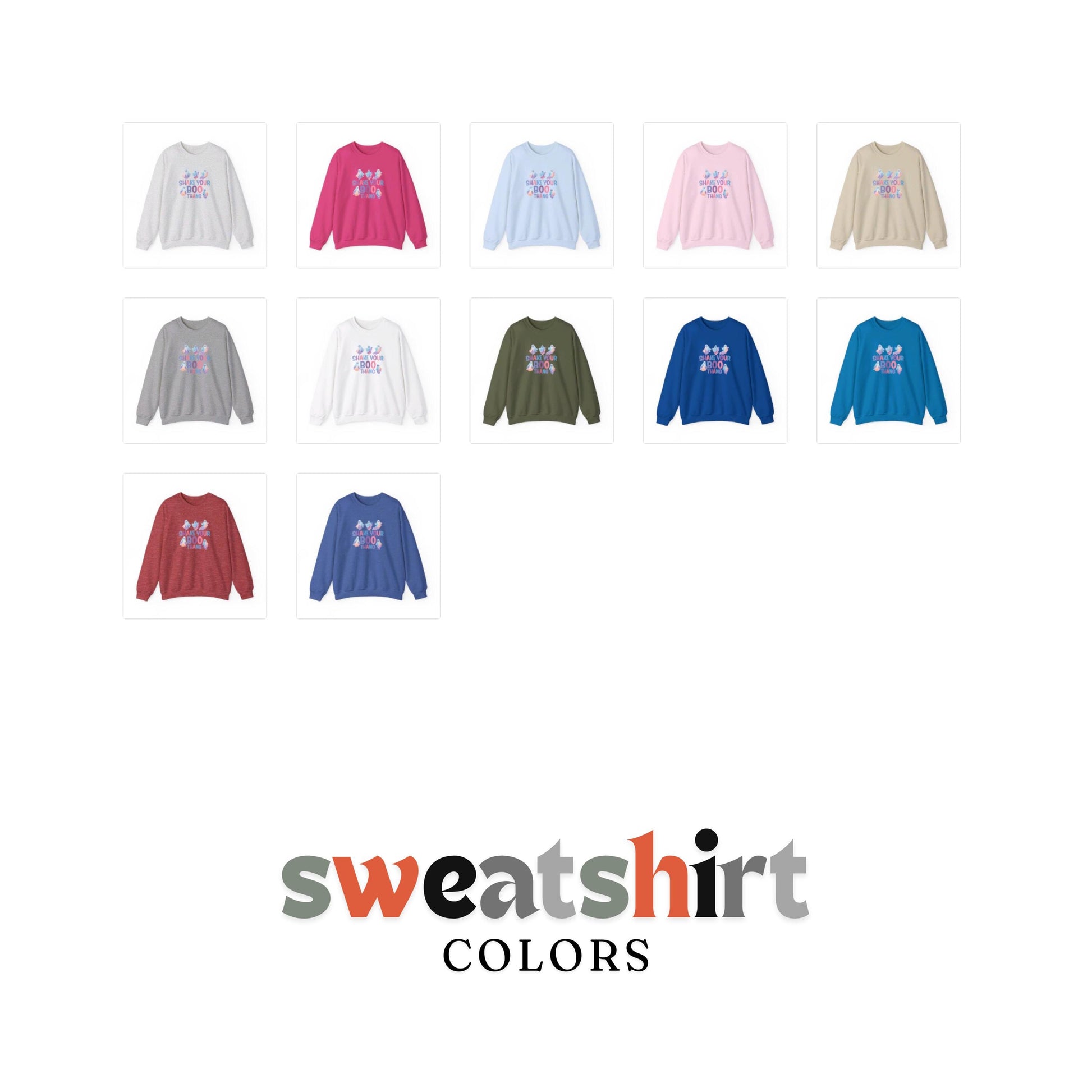 Shake Your Boo Thang Crewneck Sweatshirt,Halloween Sweatshirt, Halloween apparel, CozyHalloween sweatshirt,Trick or treat shirt,Retro Pastel