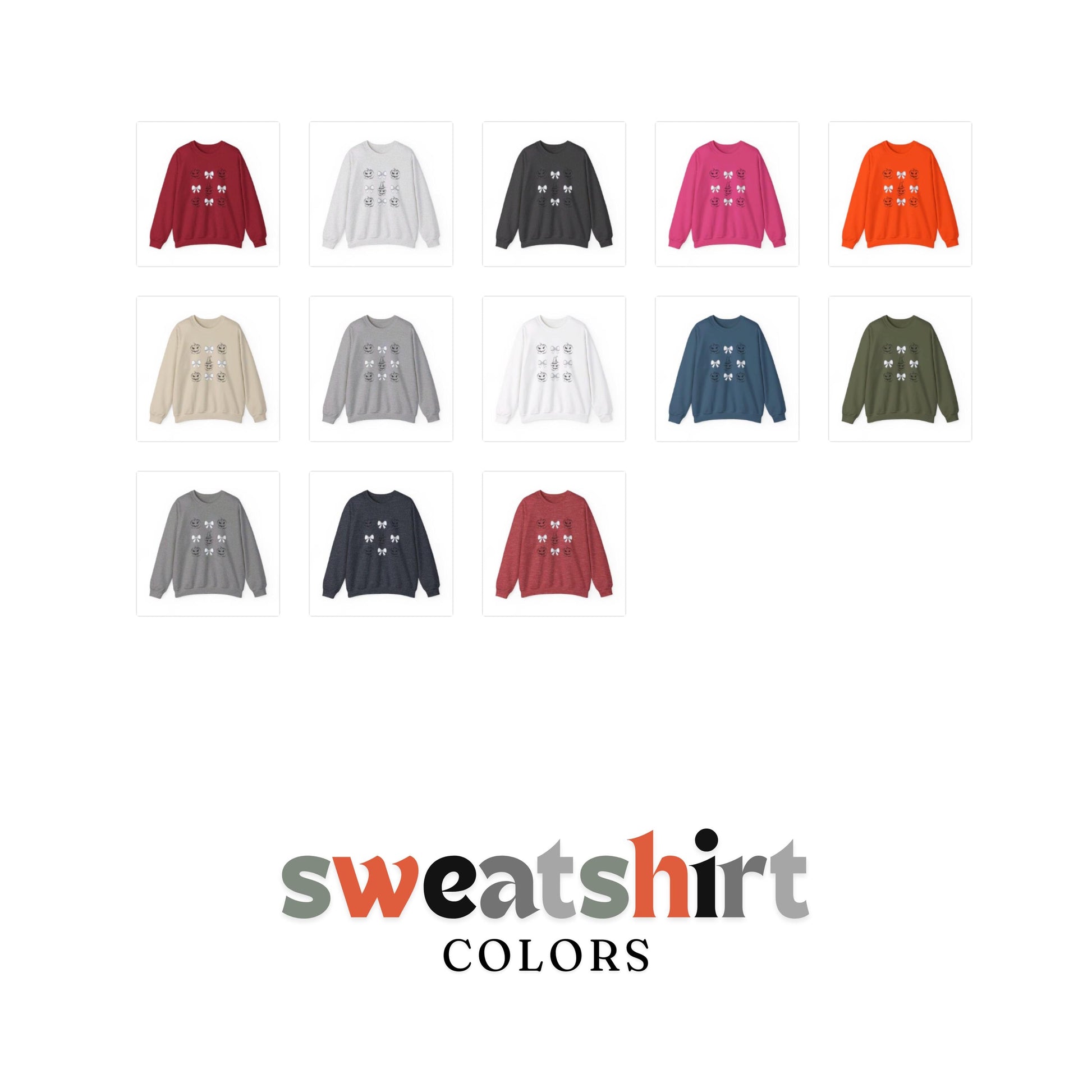 Pumpkin Coquette Crewneck Sweatshirt, Halloween apparel, CozyHalloween sweatshirt, Trick or treat shirt, Sweatshirt Girly Coquette Bow