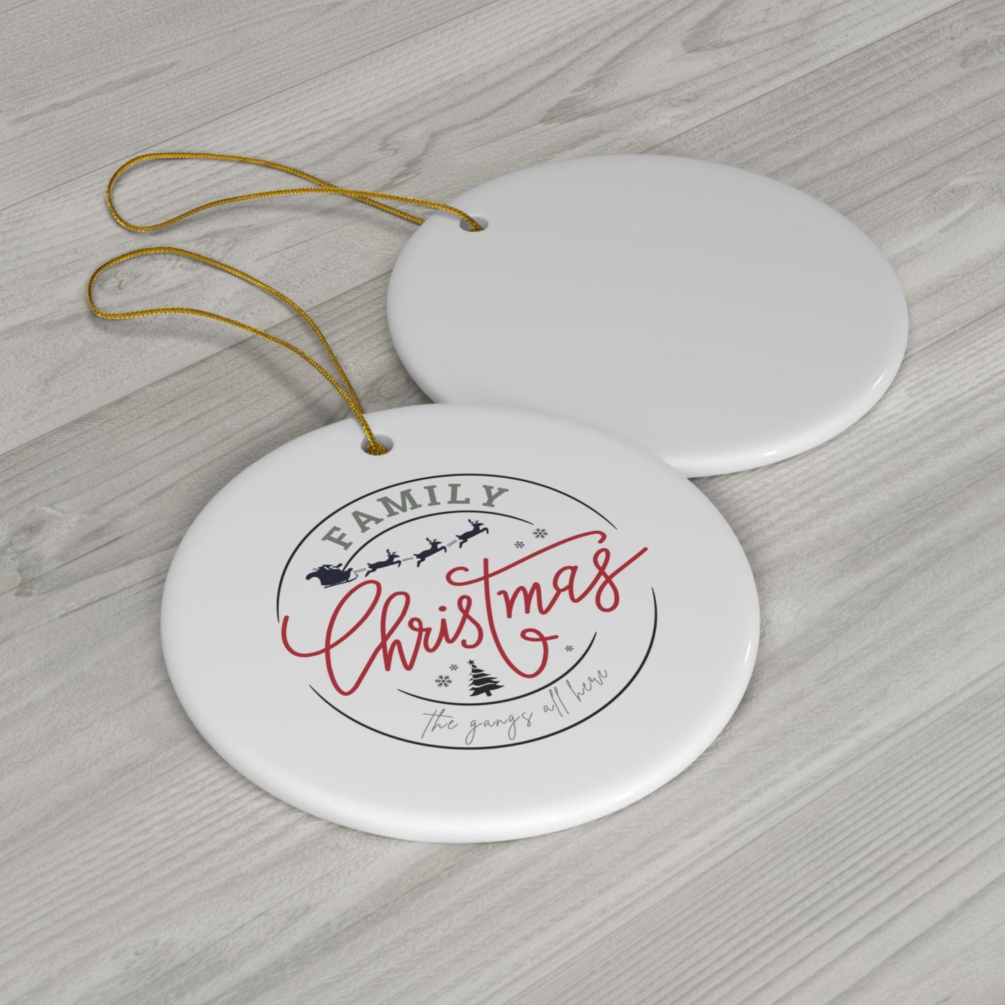 Ceramic Ornament, Family Christmas Ornament, Personalized Christmas Gift, Tree Decoration, Holiday Keepsake, Xmas Decor, Custom Family Gift