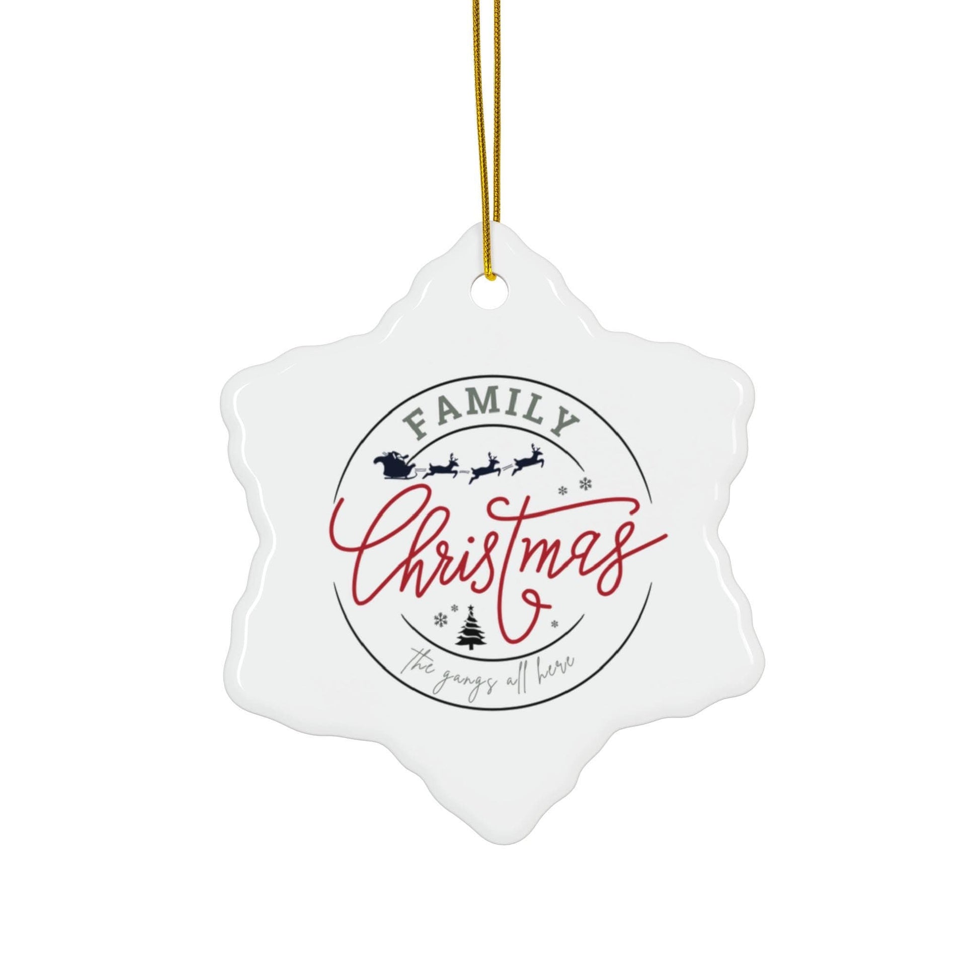Ceramic Ornament, Family Christmas Ornament, Personalized Christmas Gift, Tree Decoration, Holiday Keepsake, Xmas Decor, Custom Family Gift