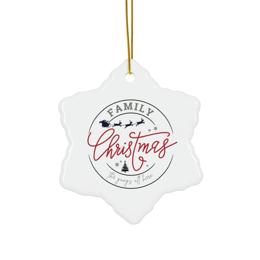 Ceramic Ornament, Family Christmas Ornament, Personalized Christmas Gift, Tree Decoration, Holiday Keepsake, Xmas Decor, Custom Family Gift