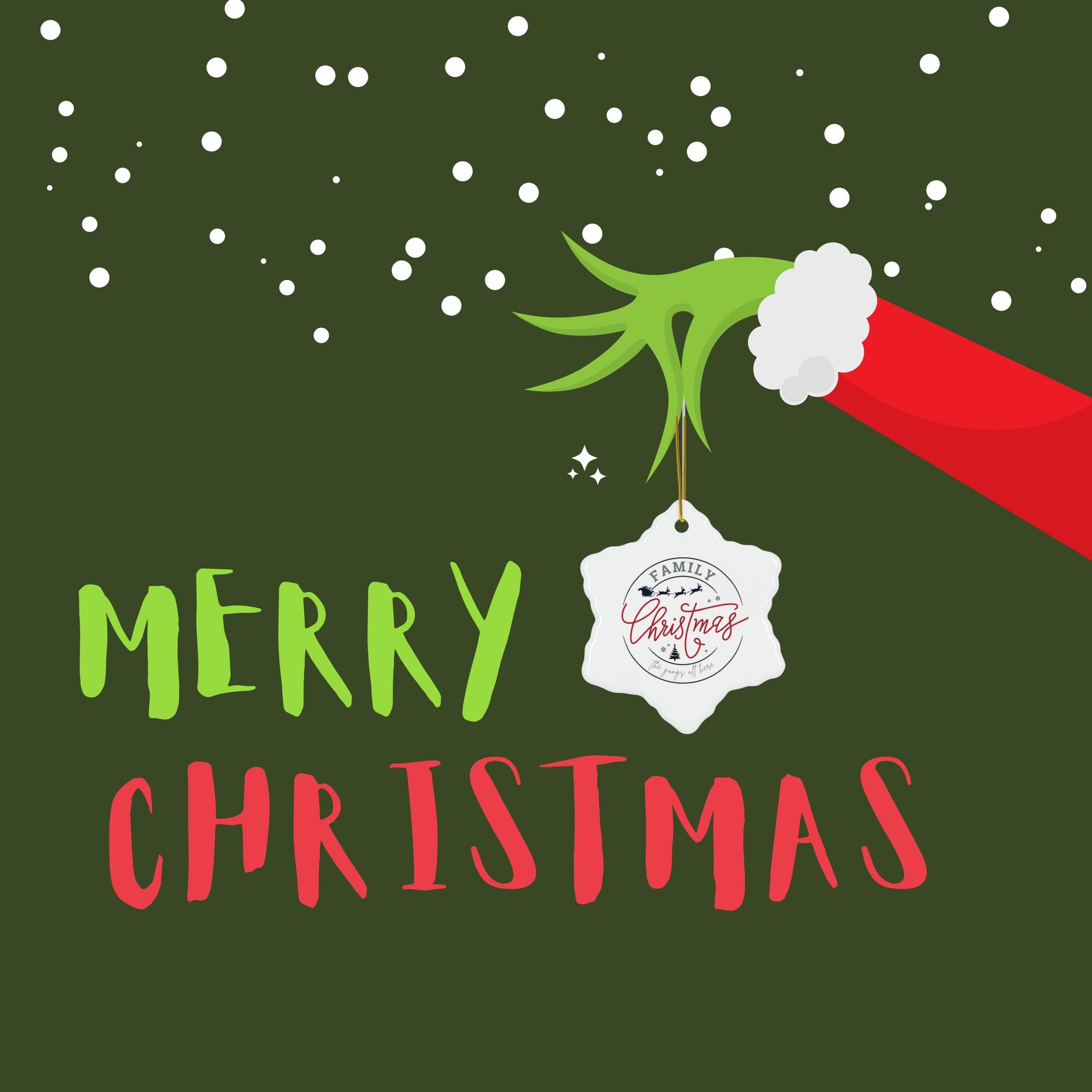 Ceramic Ornament, Family Christmas Ornament, Personalized Christmas Gift, Tree Decoration, Holiday Keepsake, Xmas Decor, Custom Family Gift