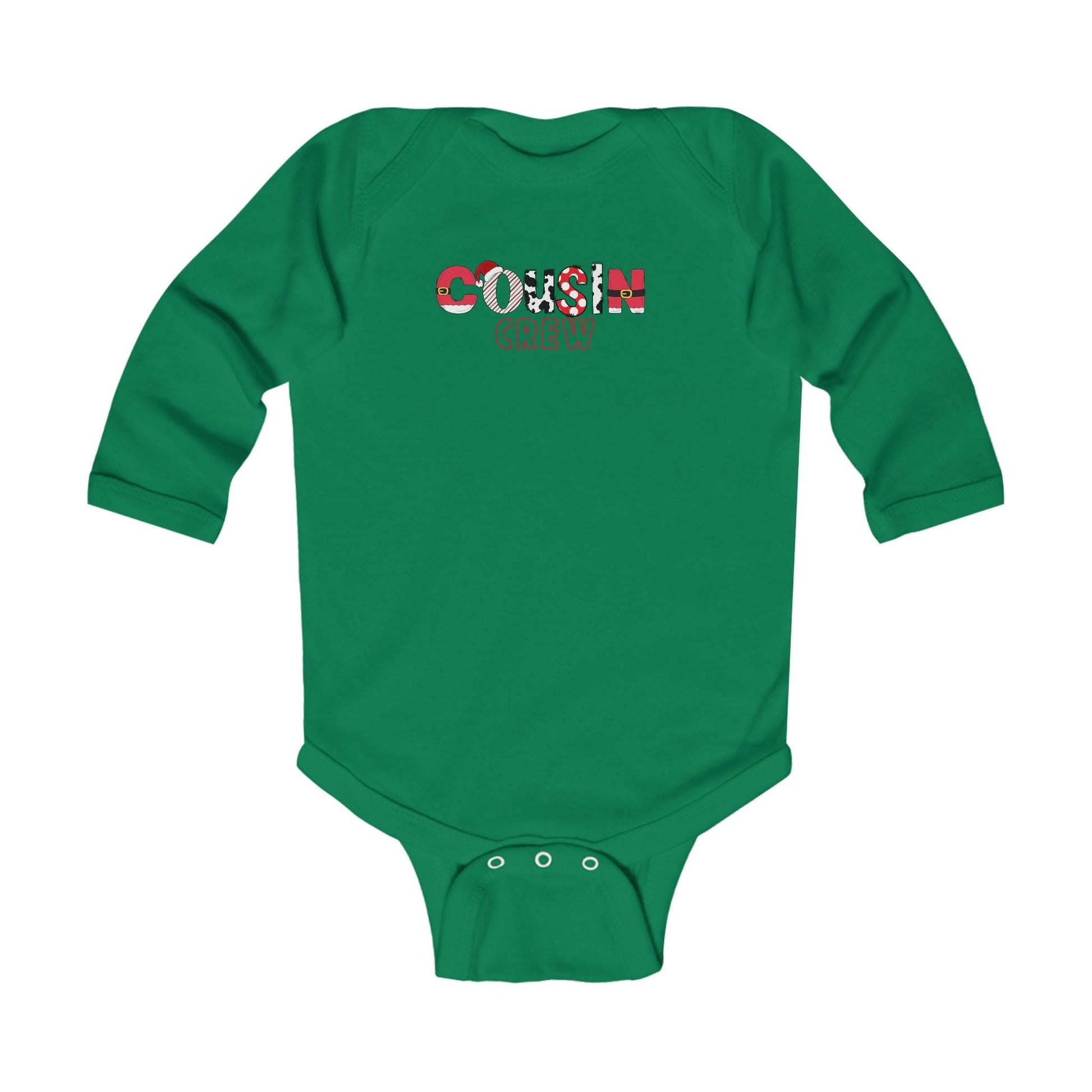 Cousin Crew Family Christmas Infant Long Sleeve Bodysuit, Holiday Baby Outfit, Matching Family Shirts, Elf Family, Xmas Morning Outfit