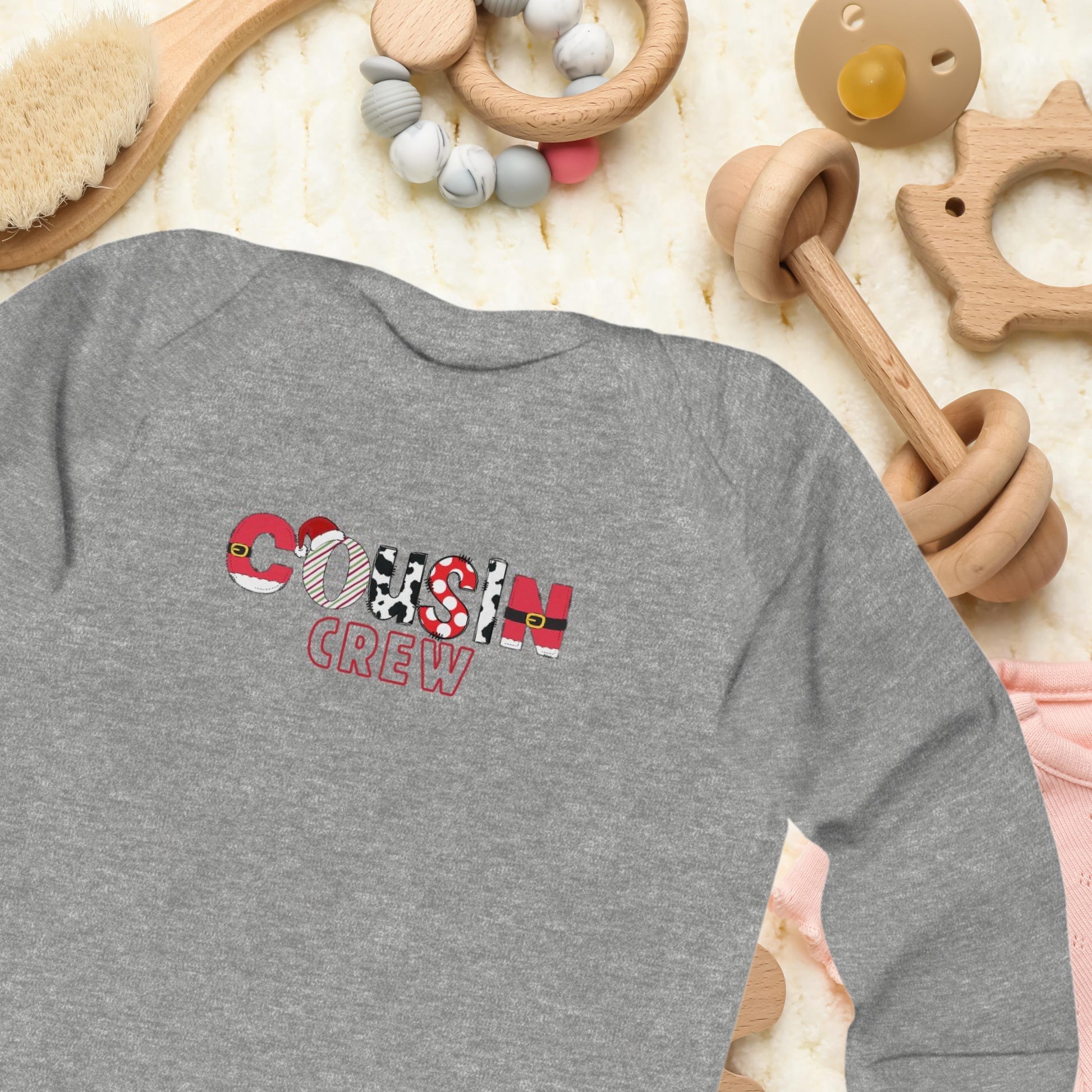 Cousin Crew Family Christmas Infant Long Sleeve Bodysuit, Holiday Baby Outfit, Matching Family Shirts, Elf Family, Xmas Morning Outfit