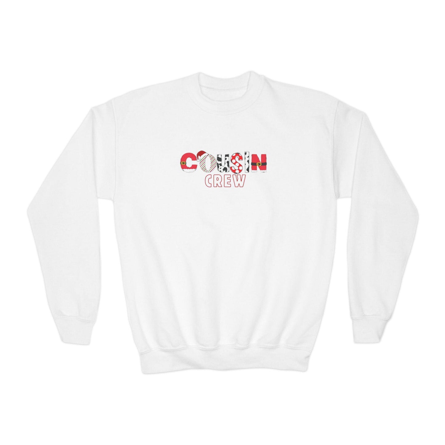 Cousin Crew Youth Crewneck Sweatshirt, Crew Family Christmas, Holiday Kids Outfit, Matching Family Shirts, Christmas Outfit for Kids, Unisex