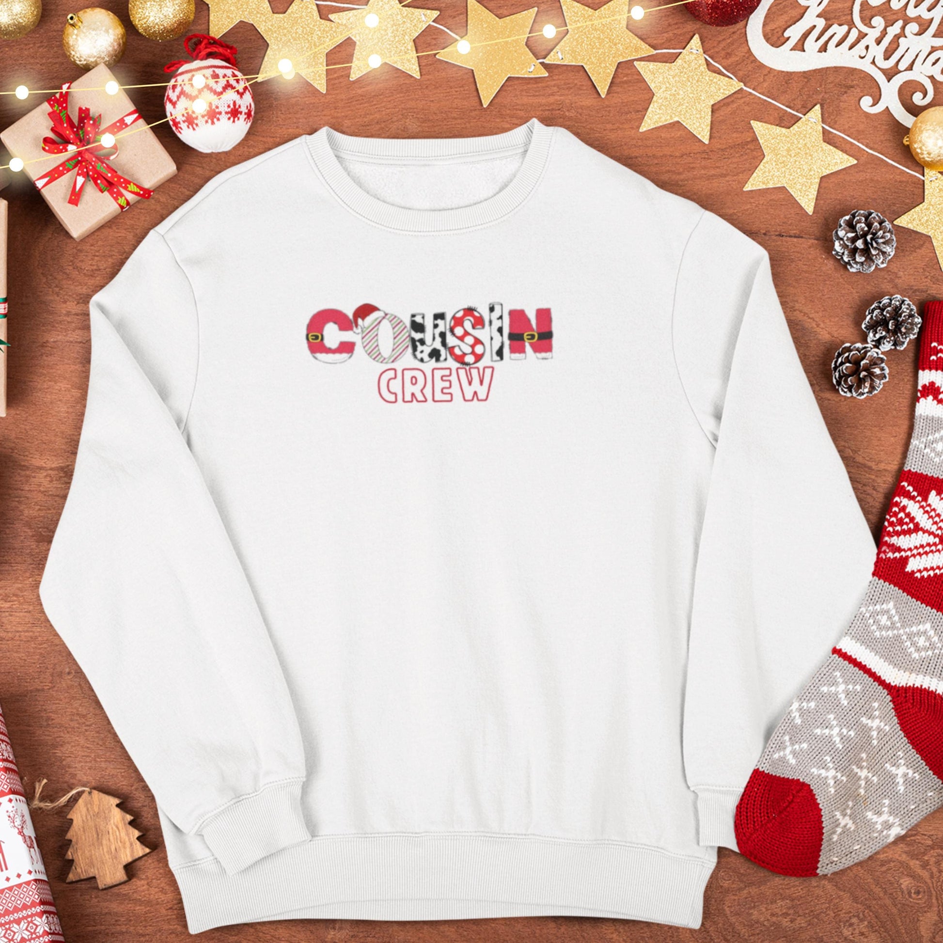 Cousin Crew Youth Crewneck Sweatshirt, Crew Family Christmas, Holiday Kids Outfit, Matching Family Shirts, Christmas Outfit for Kids, Unisex