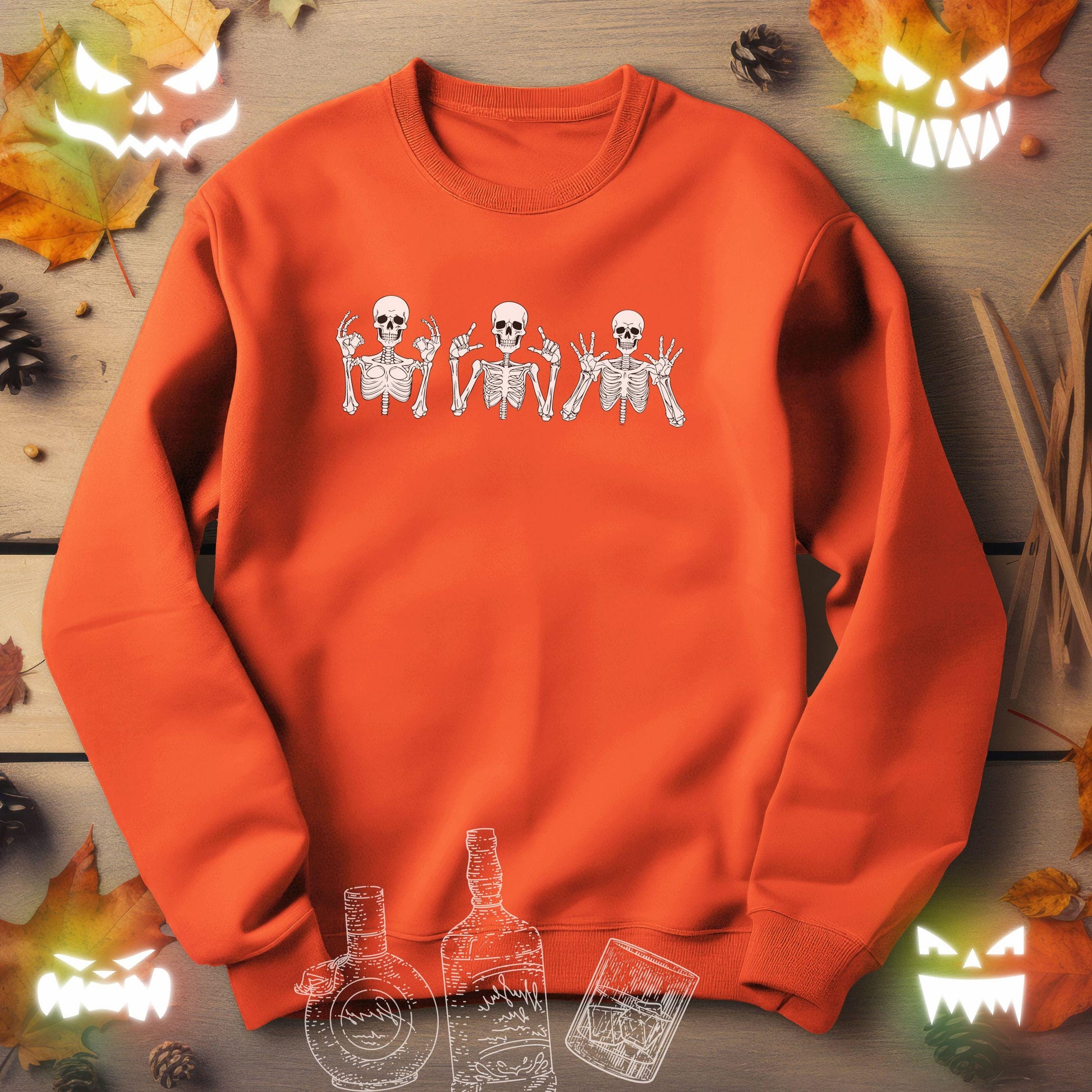 Introducing our latest crewneck sweatshirt, perfect for adding some Halloween style to your wardrobe! Made from soft and comfortable cotton, this sweatshirt is ideal for cozying up during the spooky season.